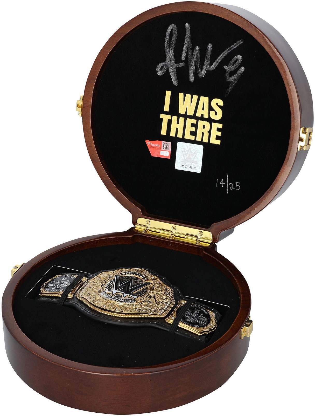 Rhea Ripley WWE Autographed WrestleMania 42 Poker Table Mini Title – LE of 25