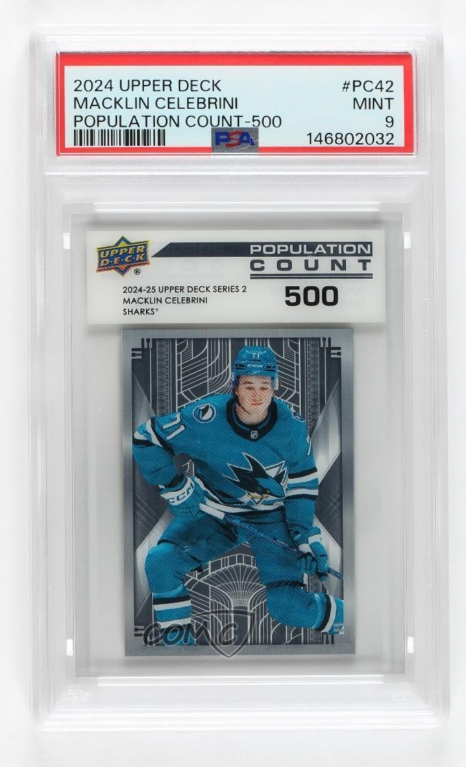 2024 Series 2 Population Count 500 /500 Macklin Celebrini #PC-42 Rookie RC 01g1
