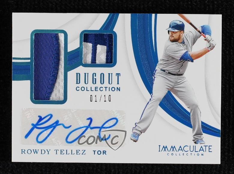 2019 Immaculate Dugout Collection Prime 1/10 Rowdy Tellez Rookie Auto RC 1sr2