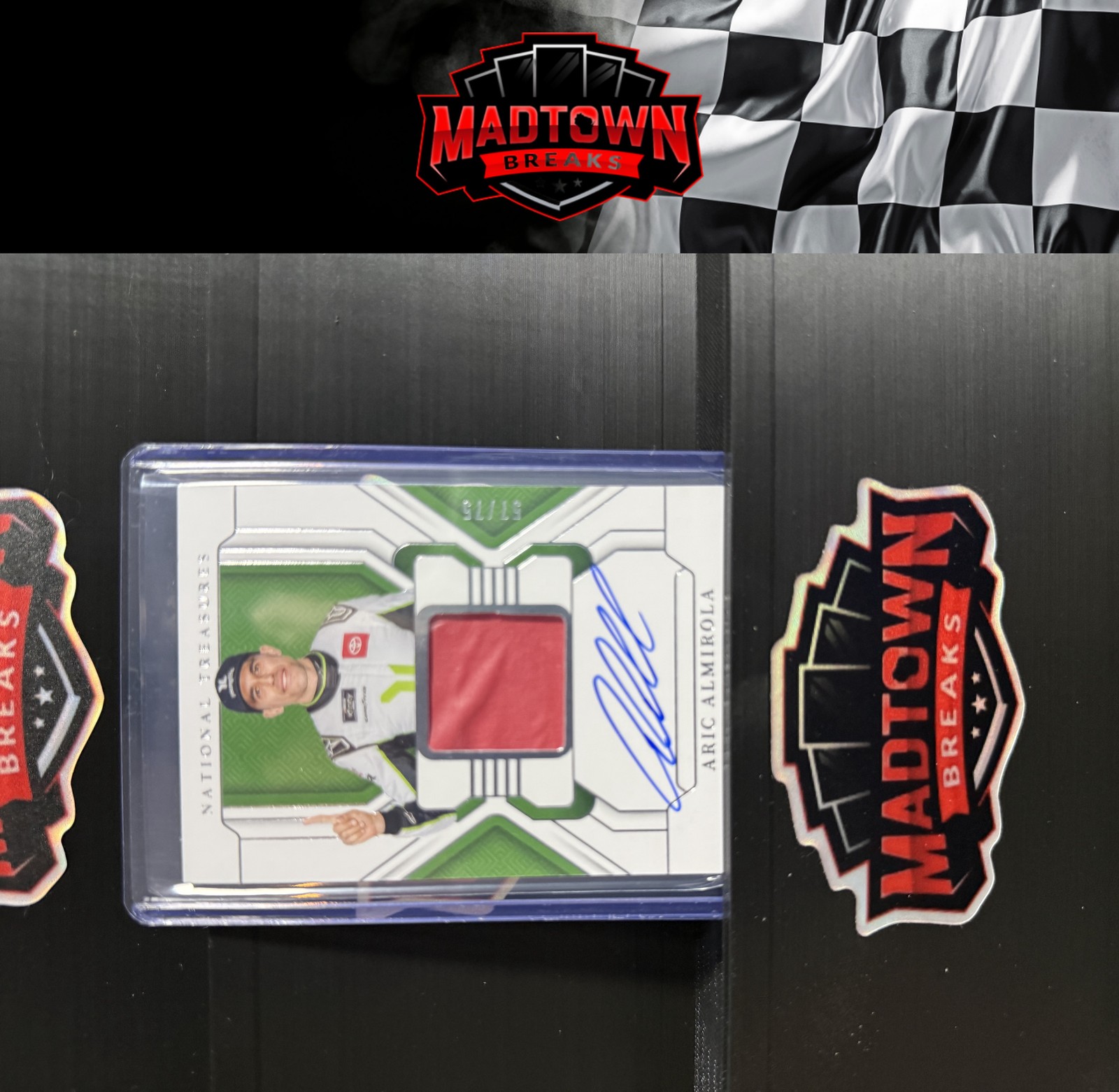 2025 Panini National Treasures #PP-AAL Aric Almirola Premium Patches #/75