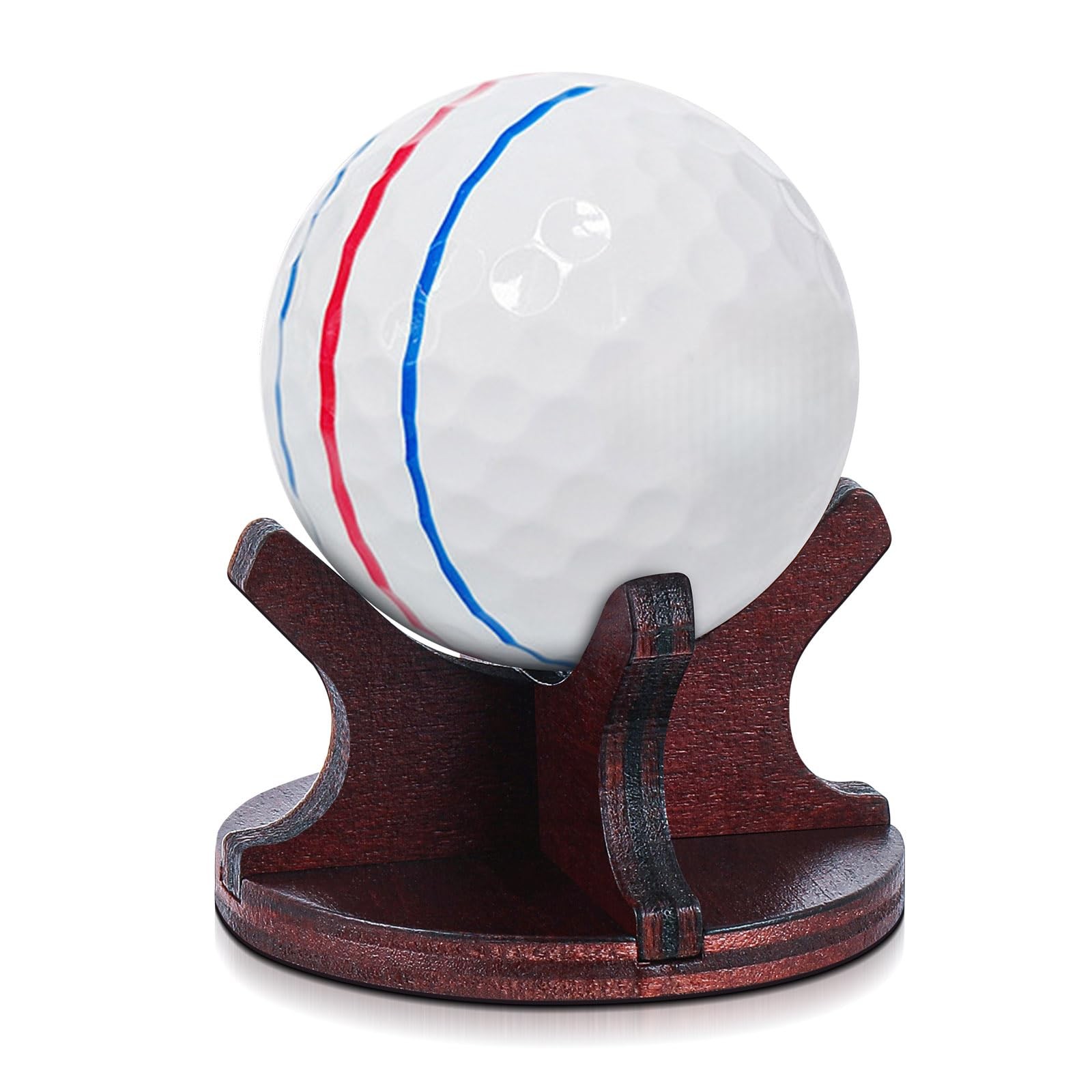 1 Pcs Wooden Golf Ball Display Stand for Desk, 2 Inches Single Golf Ball Hold…