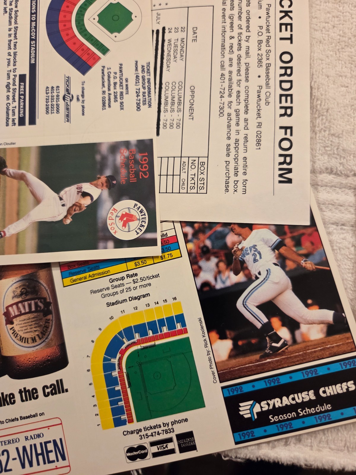 HUGE Baseball Schedules, Tickets, Info, Minor & Major League MIX 150 Item Lot
