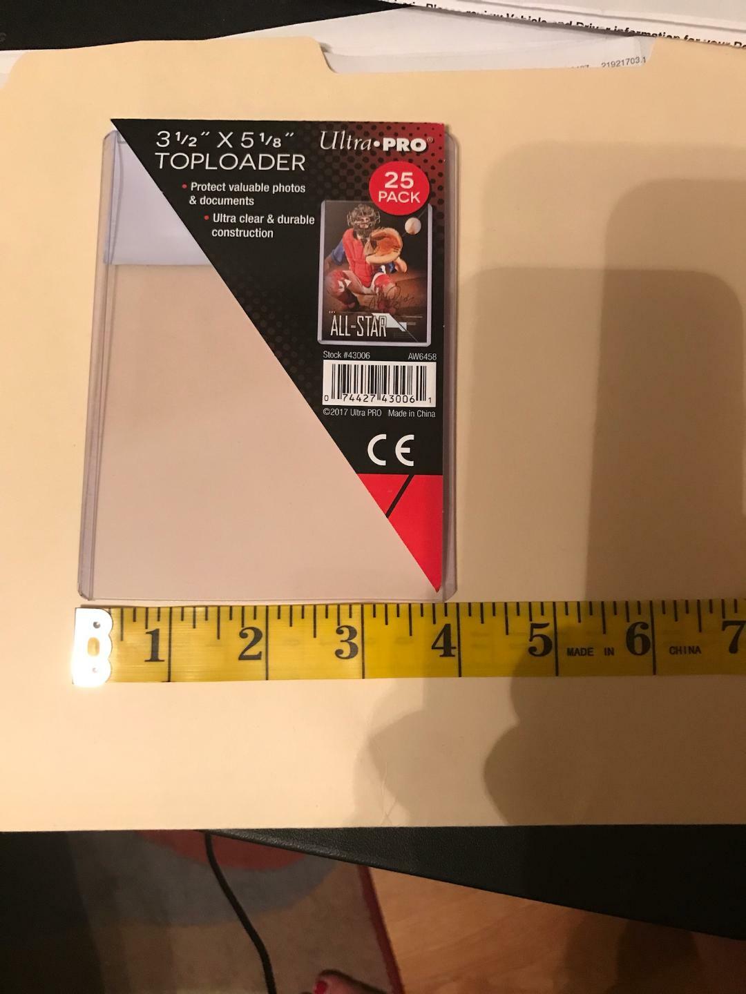 ANY QUANTITY 3 x 5 ” Toploader 3 1/2″ x 5 1/8″ Card Holder Photo Frame BRAND NEW