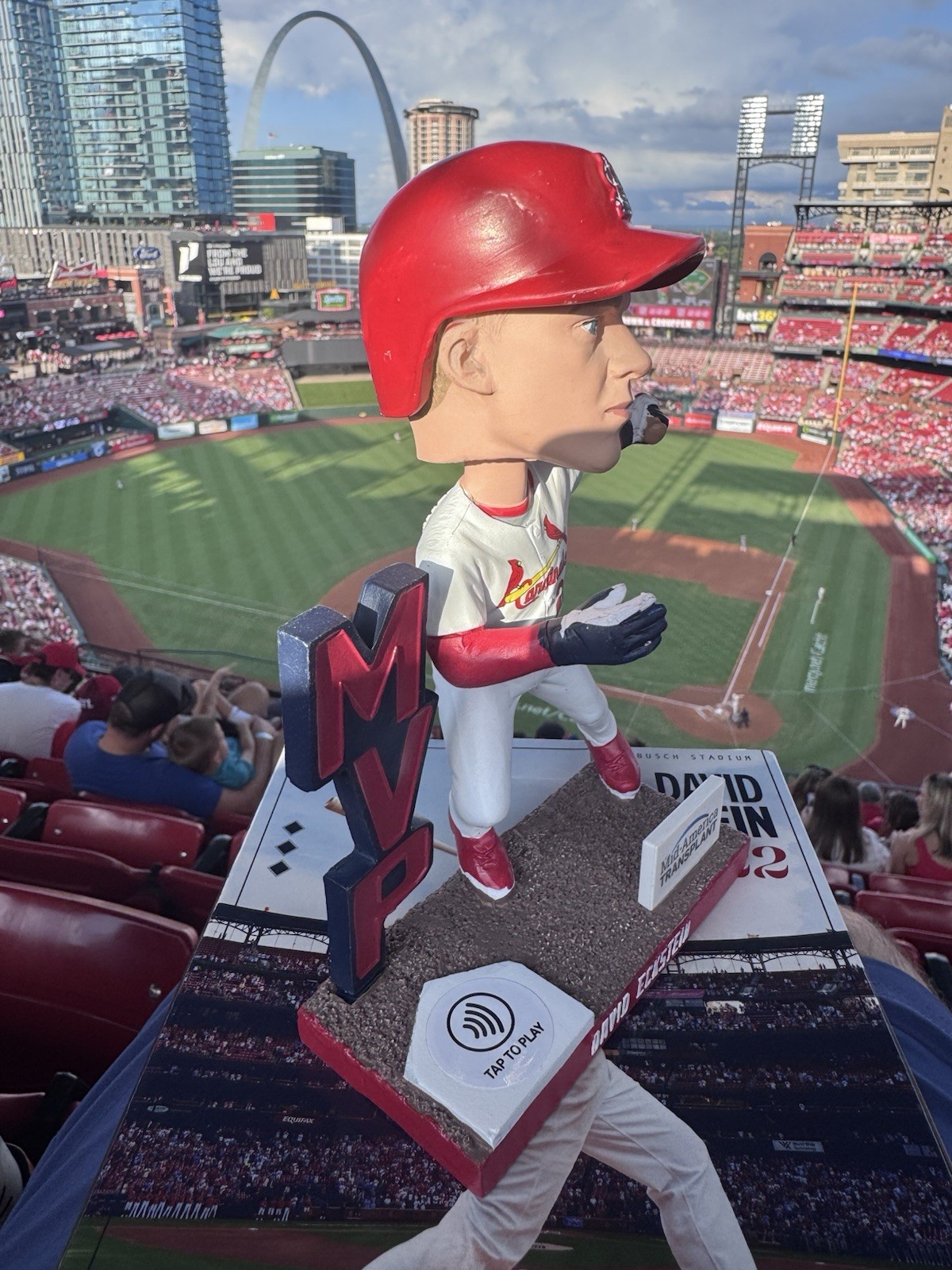 ST. LOUIS CARDINALS DAVID ECKSTEIN 2006 W.S. MVP BOBBLEHEAD 7-11-26 SGA PRESALE