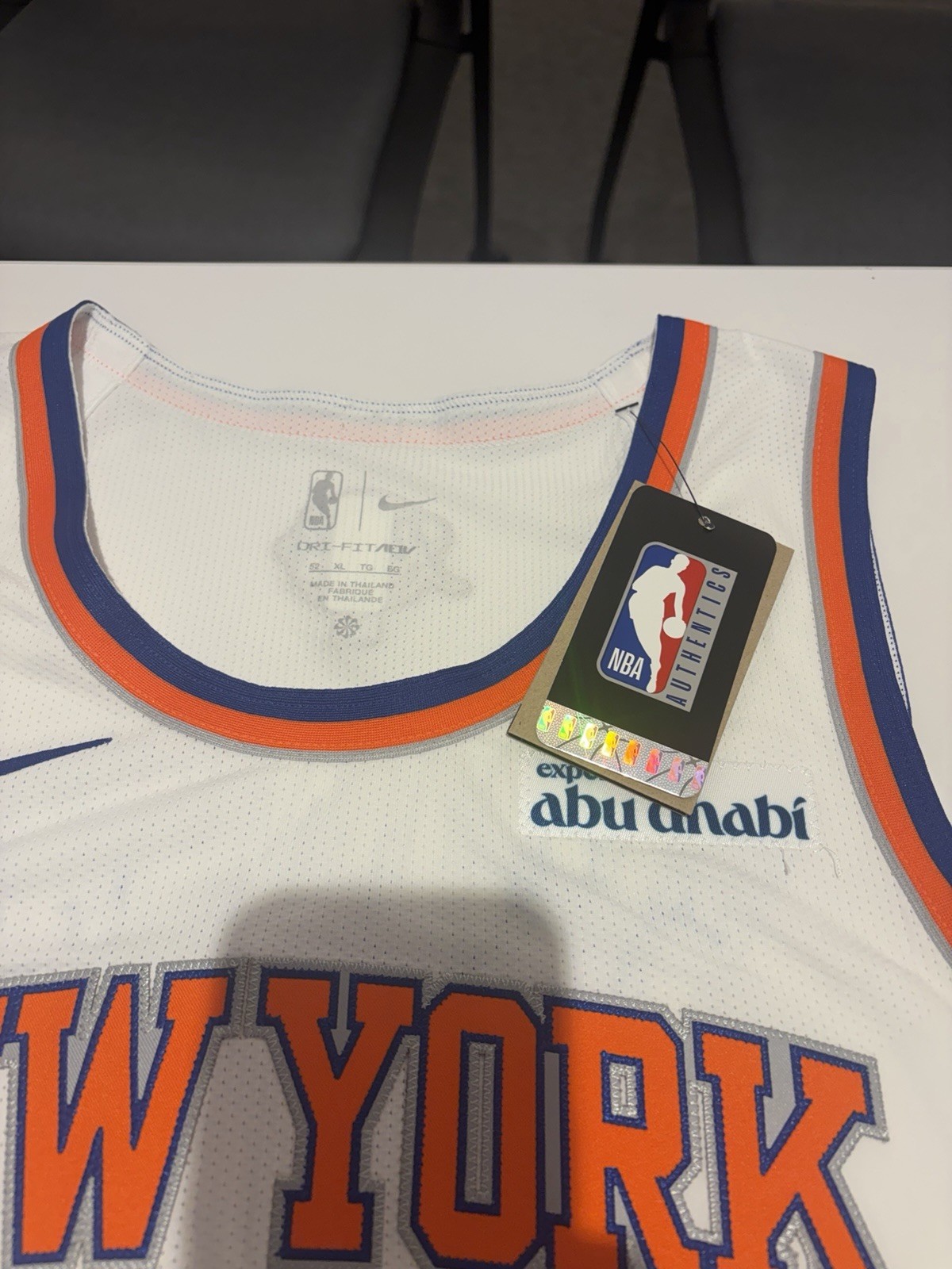Jalen Brunson New York Knicks Authentic NBA Finals Patch Nike Home Jersey XL/52