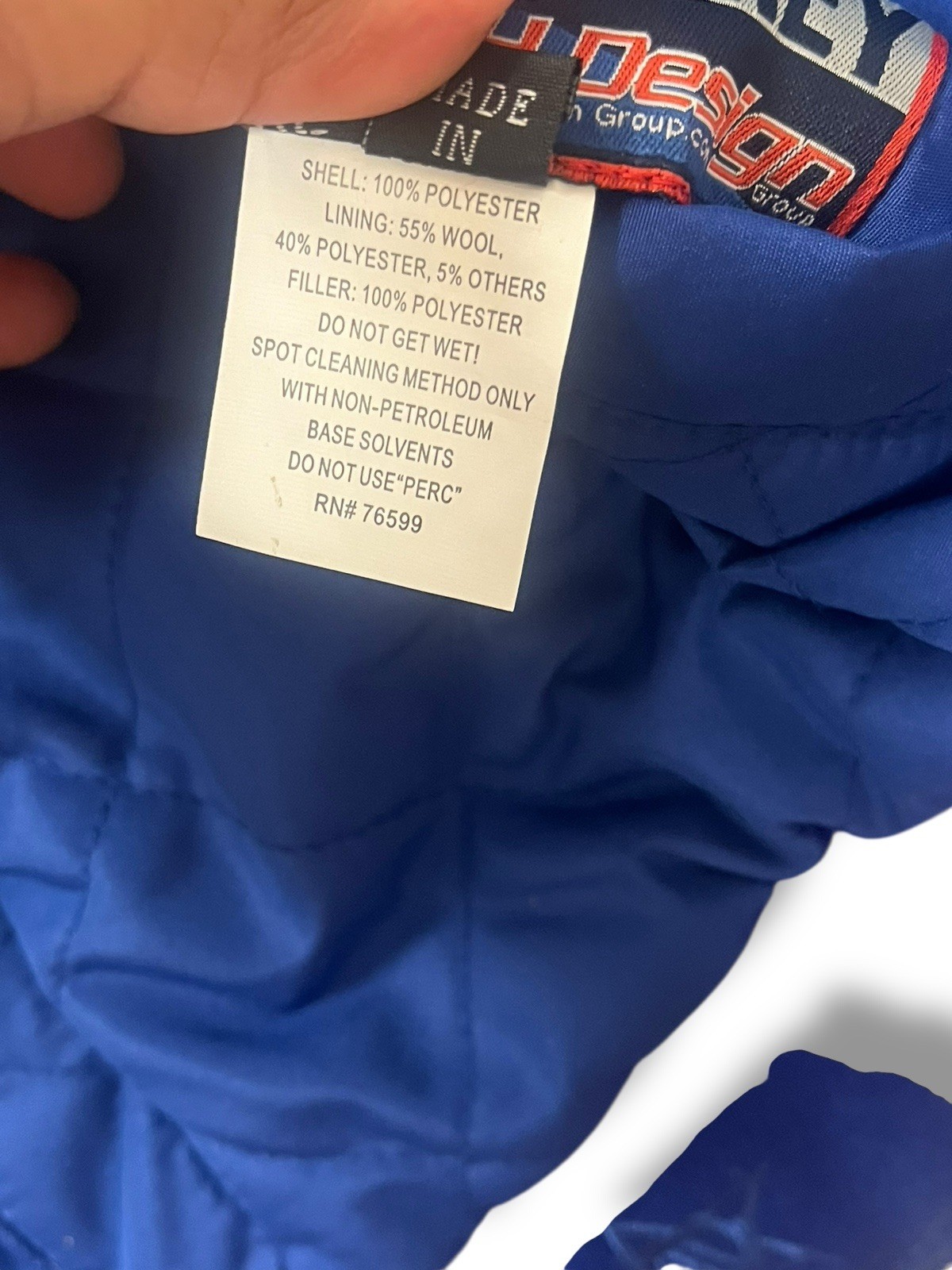 NHL New York Rangers JH Design Wool Reversible Jacket With Embroidered