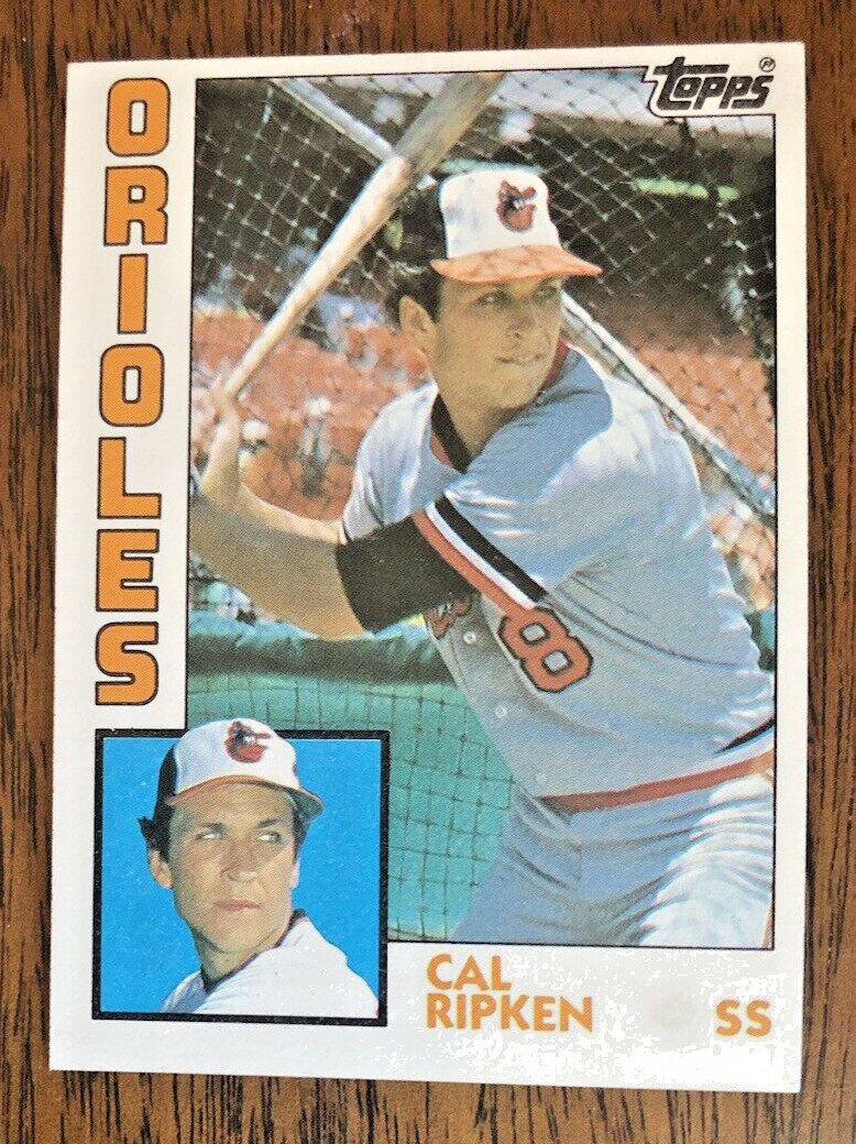 1984 Topps Baseball #490 Cal Ripken HOF 2,632 straight games “Iron Man”