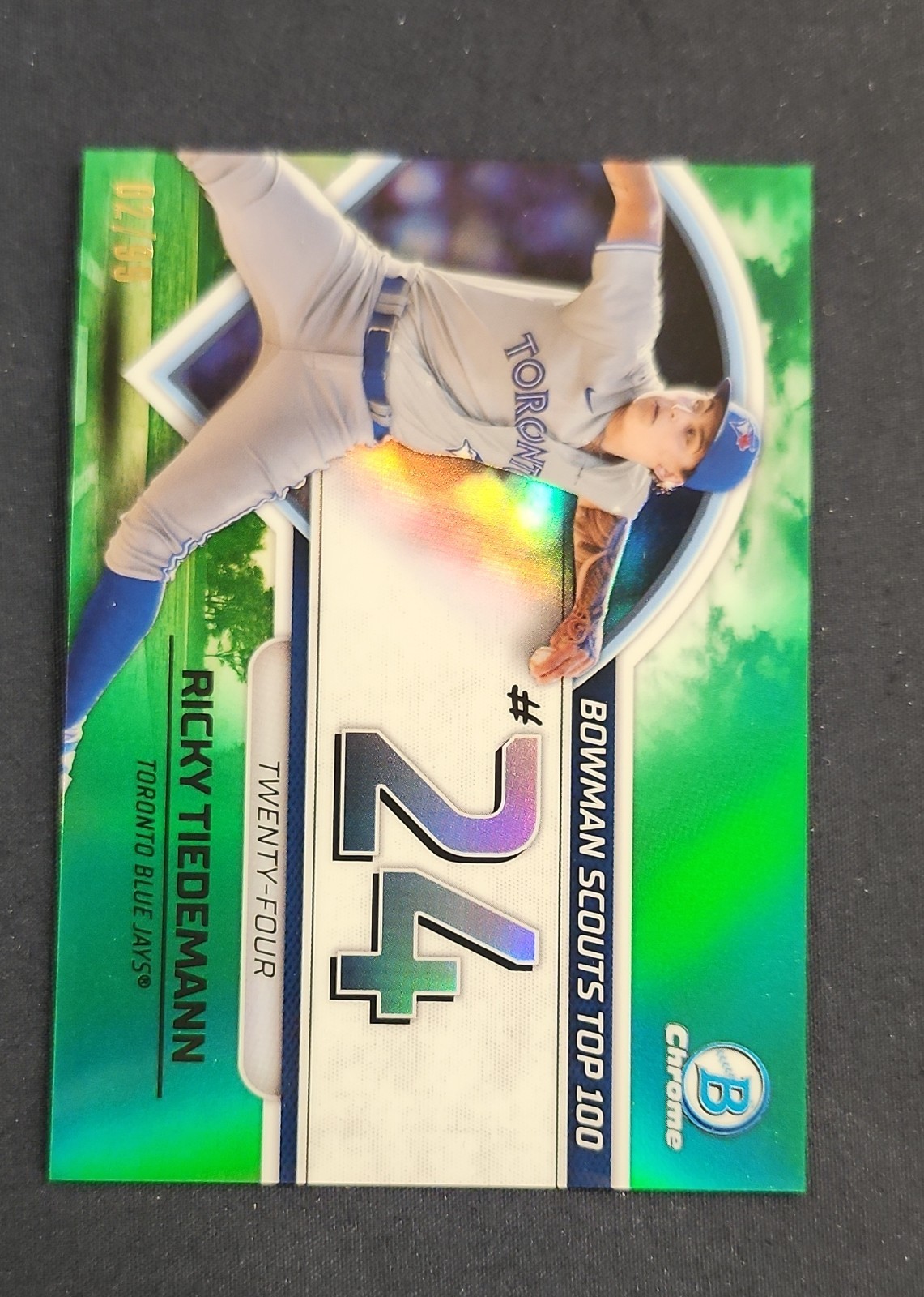 2023 Bowman – Bowman Scouts Top 100 Ricky Tiedemann #BTP-24 Green Refractor 2/99
