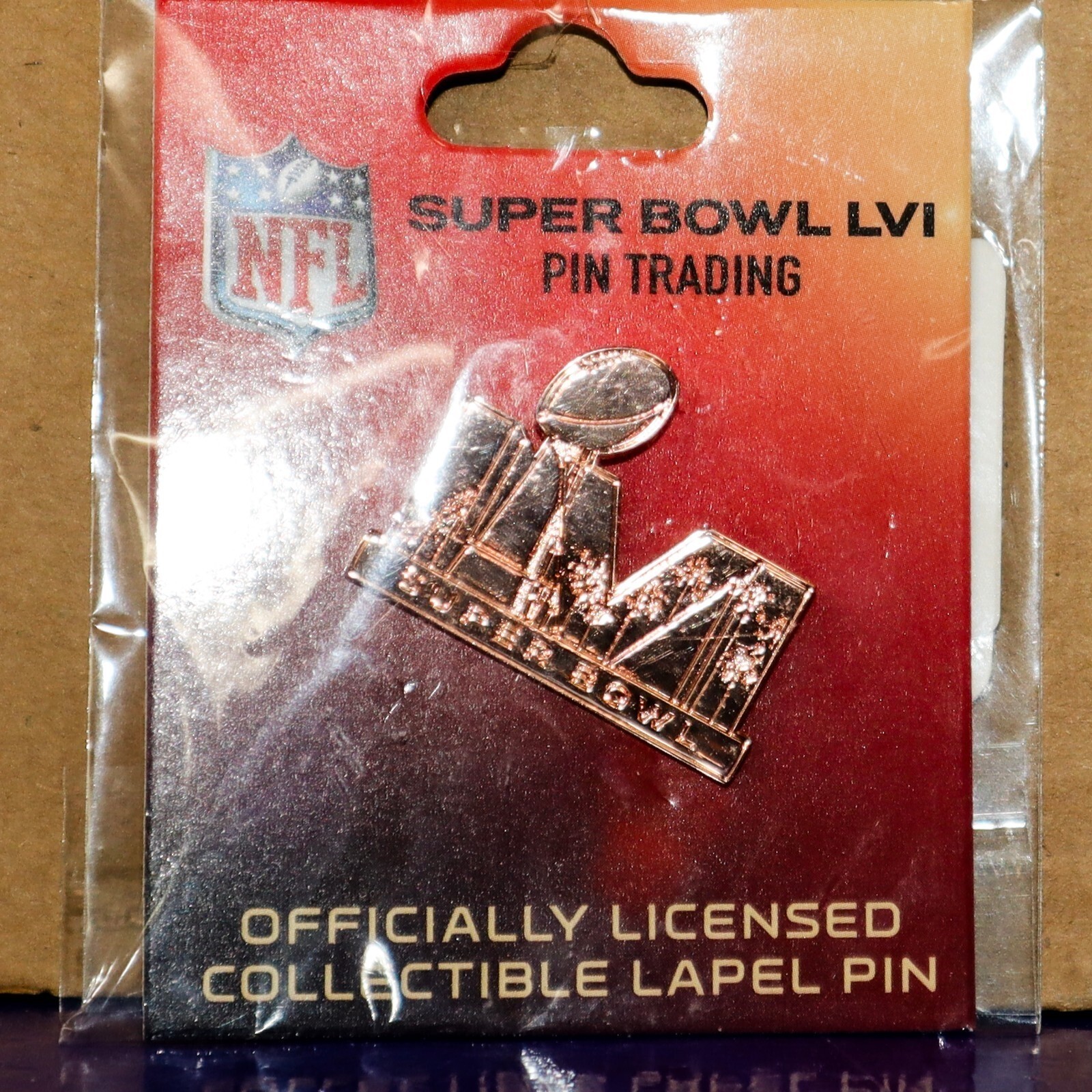 NFL Licenced SUPER BOWL 56 LVI Trading Pin Feb 13 2022 Copper