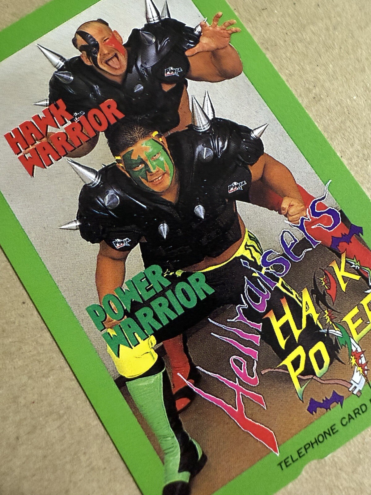 Hellraisers Phone Card Road Warrior Hawk Power NJPW WCW NWA WWE 86x54mm