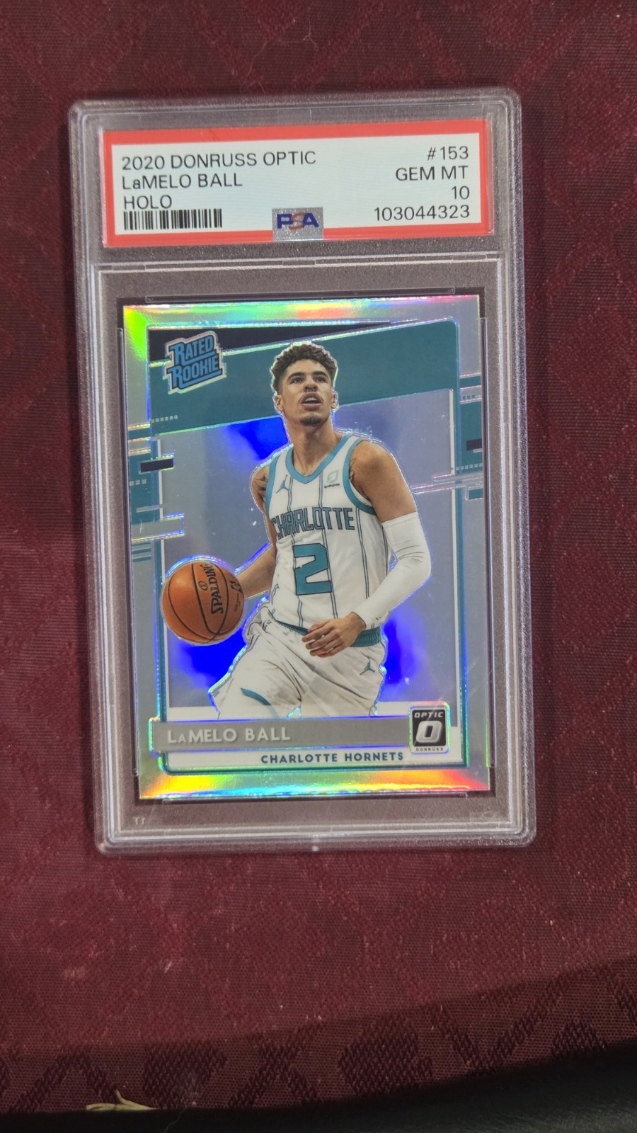 PSA. 10 2020-21 Panini Donruss Optic – Rated Rookie LaMelo Ball #153 Holo (RC)