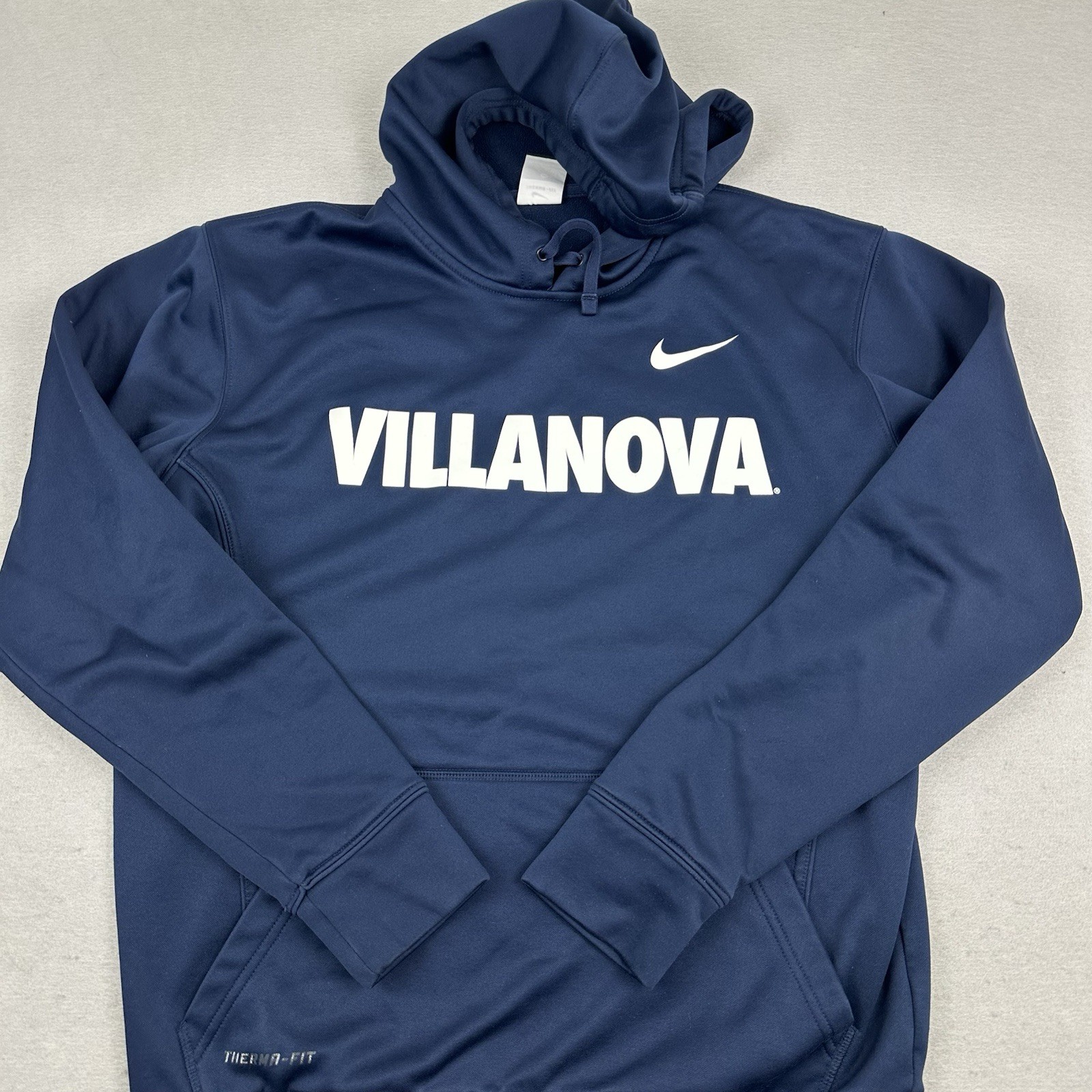Villanova Wildcats Hoodie Men Medium Blue Solid Nike NCAA Pullover Therma Fit M