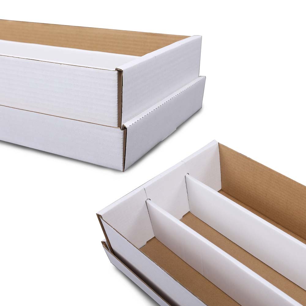 2x 3000 Count Super Shoe Cardboard Standard Trading/Gaming Card Storage Boxes US