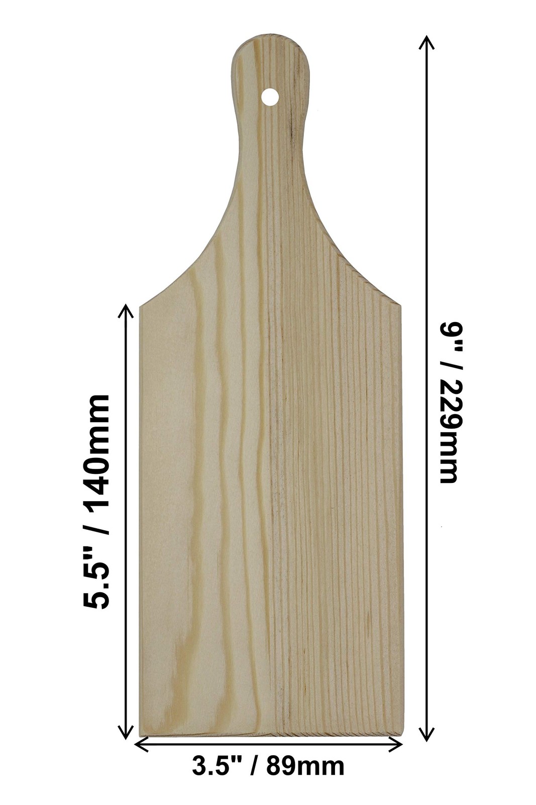 Package of 4 Unfinished Wooden Mini Cutting 9 Inch, Pine Wood