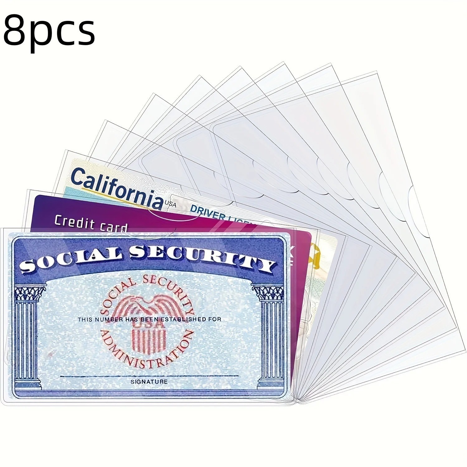 16pcs Social Security Card Protector/Medicare Card Protector Sleeve/Social Card
