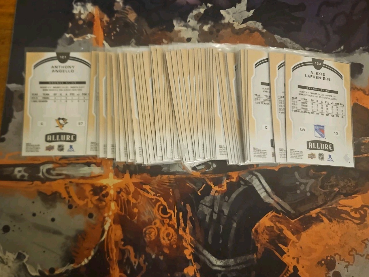 2020-21 Upper Deck Allure Complete Rookie Orange Slice SP Set 101-150