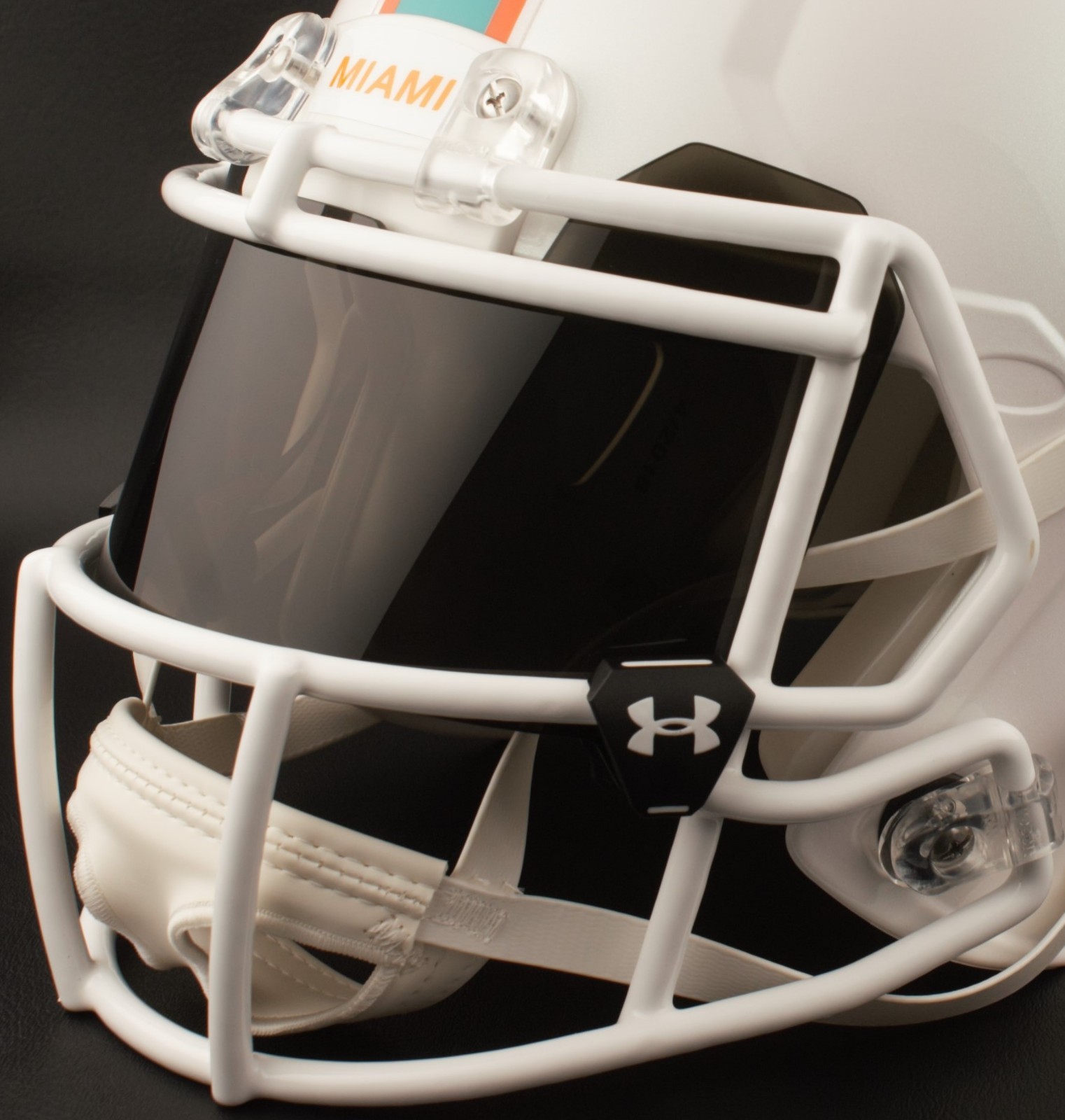 MIAMI DOLPHINS NFL Authentic GAMEDAY Football Helmet w/ BLACK-TINT Eye Shield