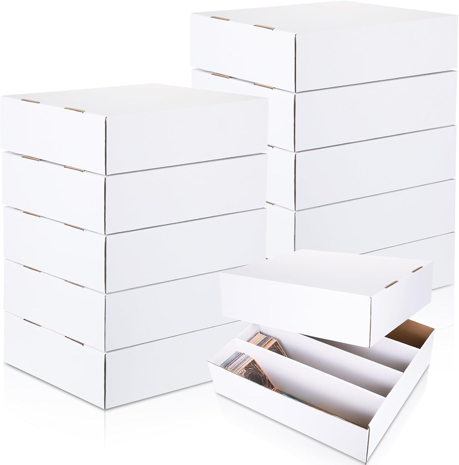 10 Pcs 3200 Count Sports Card Storage Boxes White Trading Card Box Collectible T