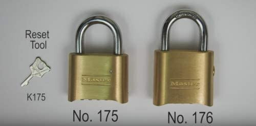 2 Pieces Master Lock Reset Control Keys Combination Lock 175 176 177 178 NO LOCK