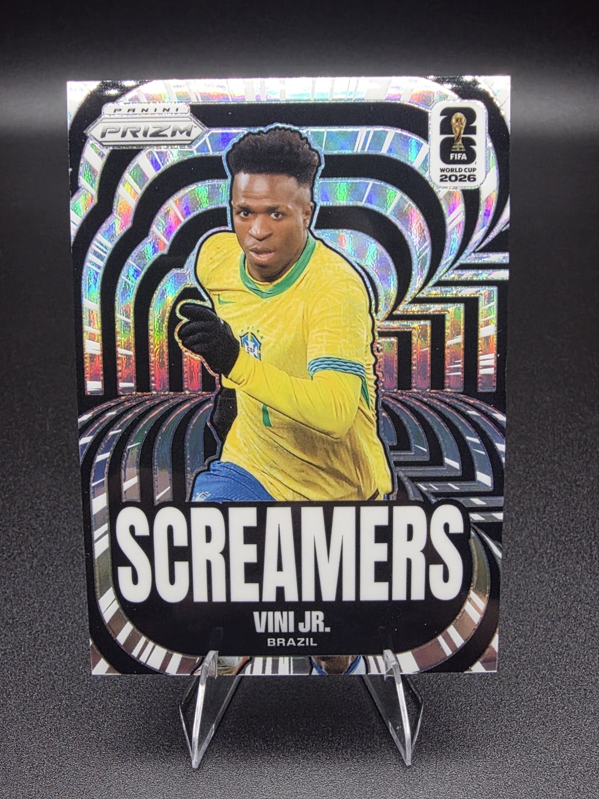 2026 Panini Prizm FIFA World Cup Vini Vinicius Jr. Screamers Refractor Brazil