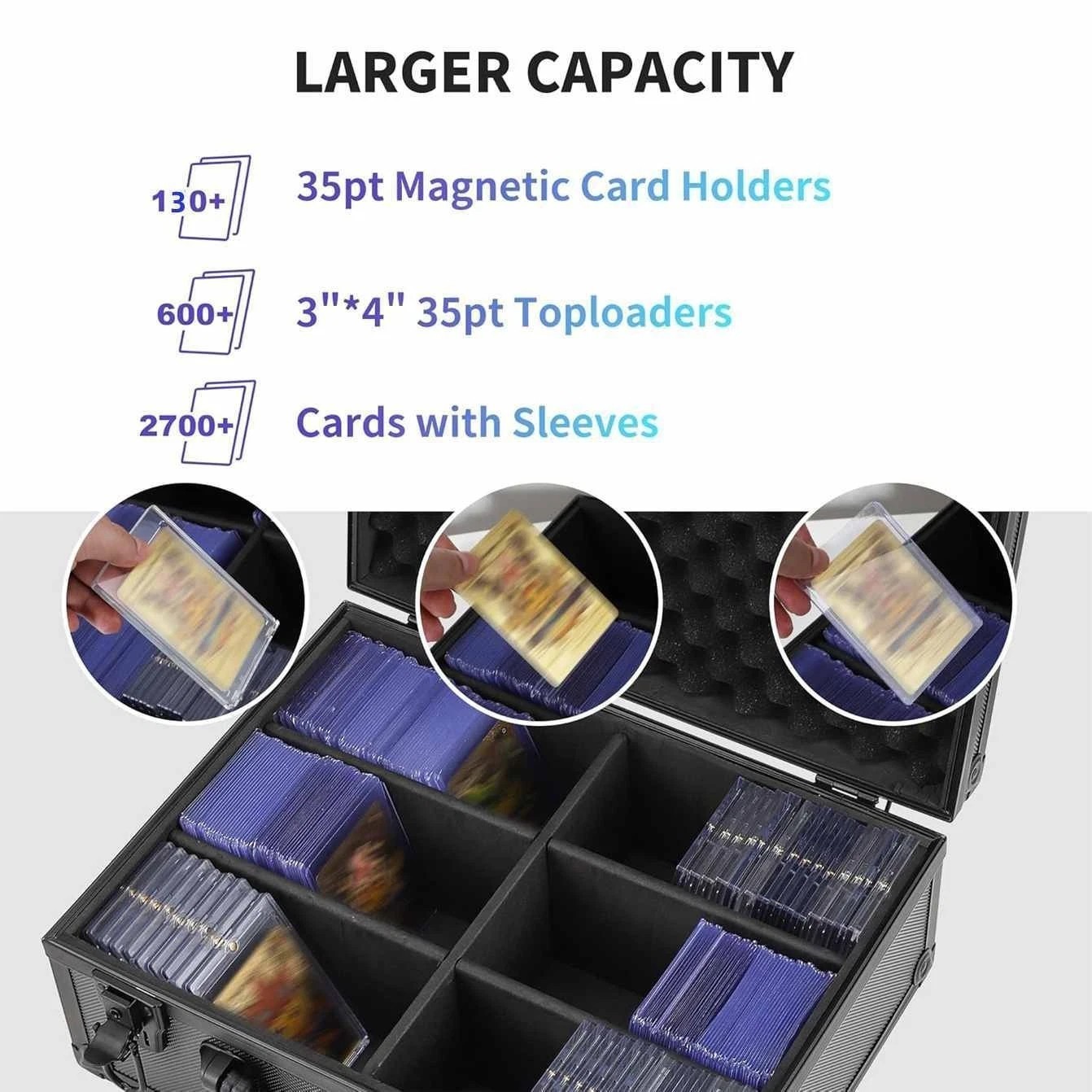 Toploader Trading Sports Cards Graded Card Case Storage Box for 600+ 35PT 3″x4″