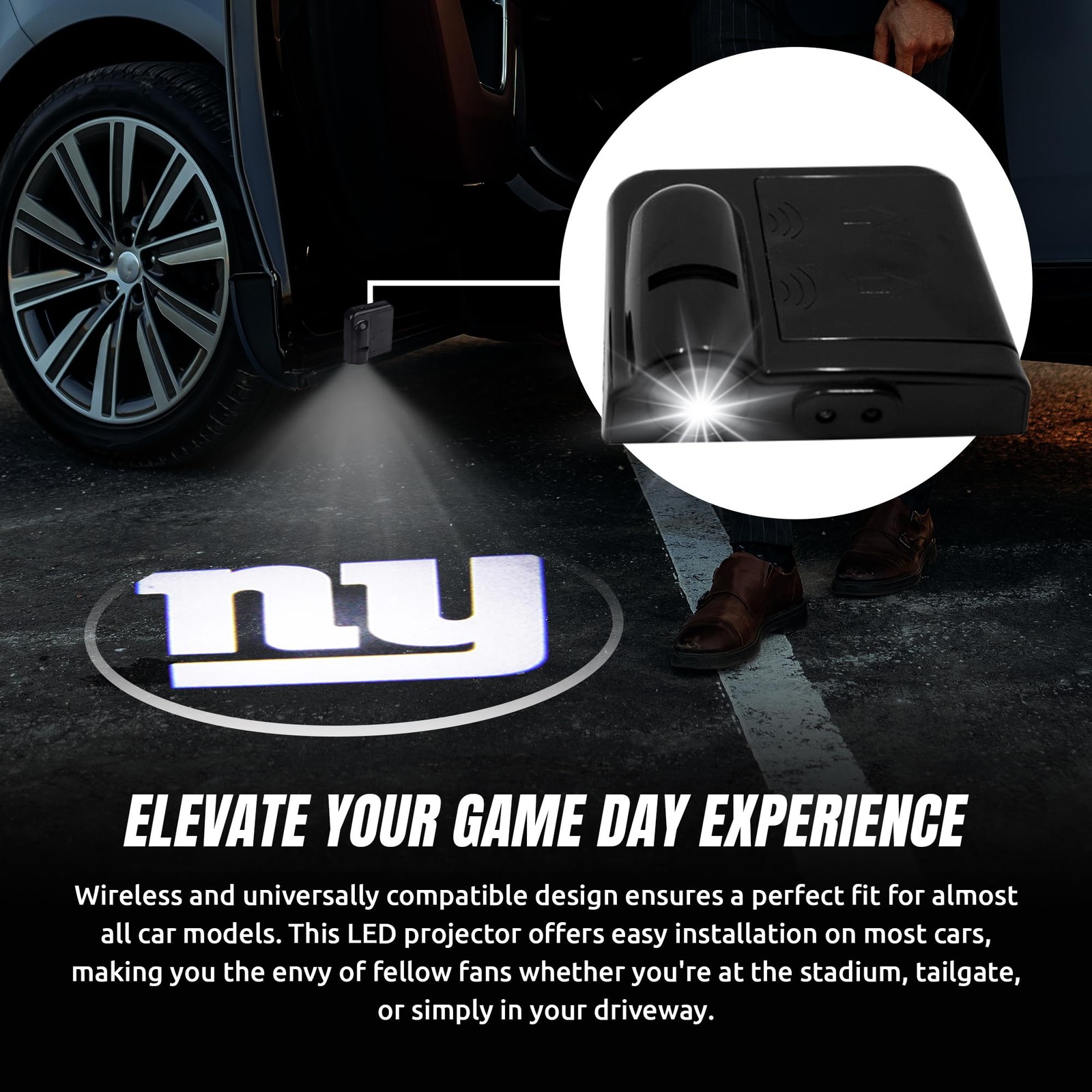 Sporticulture Nfl American Football York Giants – Car Door Lights Logo Shadow