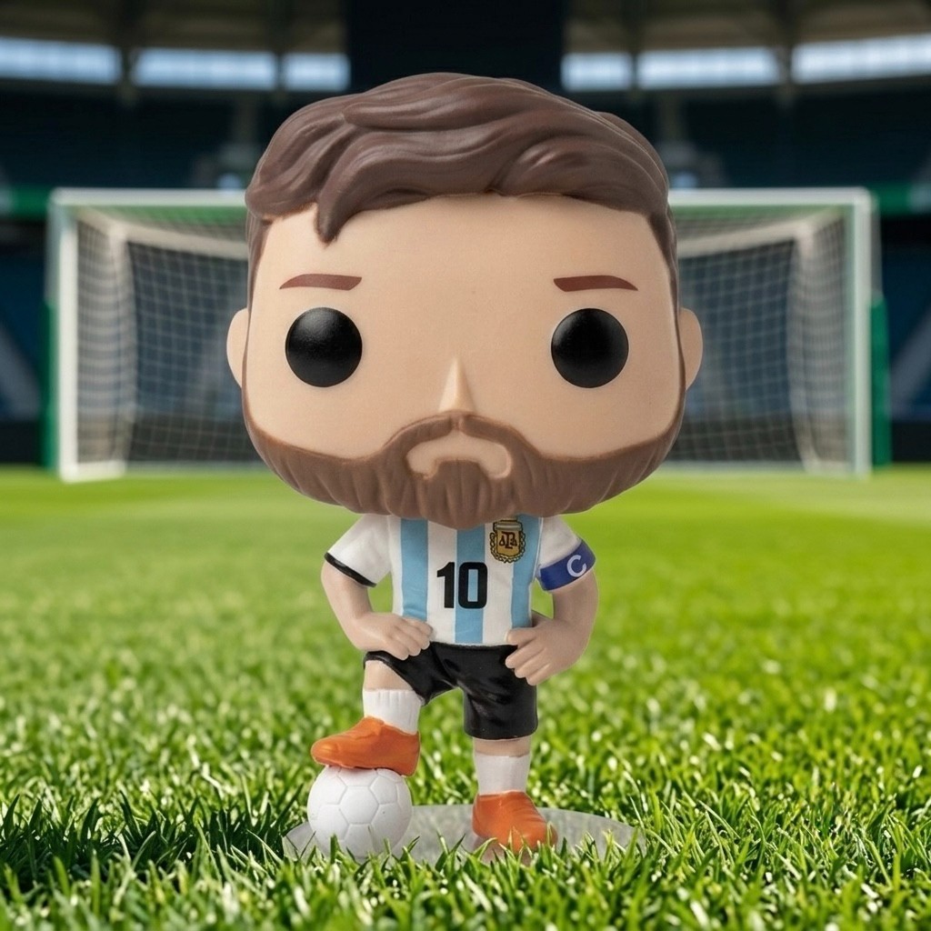 Lionel Messi Figure Argentina #10 Soccer World Cup PVC Birthday Gift 10cm No Box