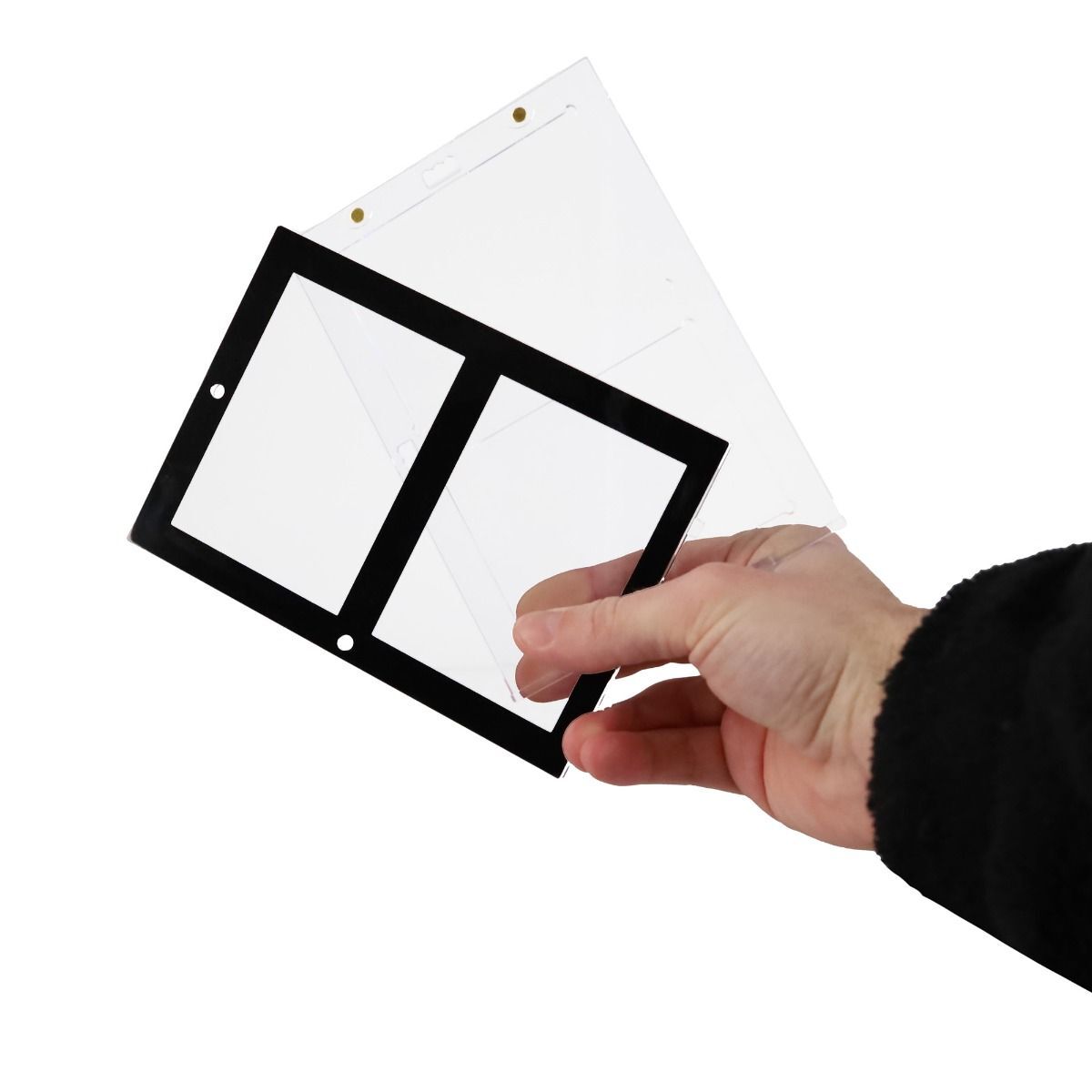 4 BCW Black Border Magnetic 35pt. Standard Sized 2-Card Holders