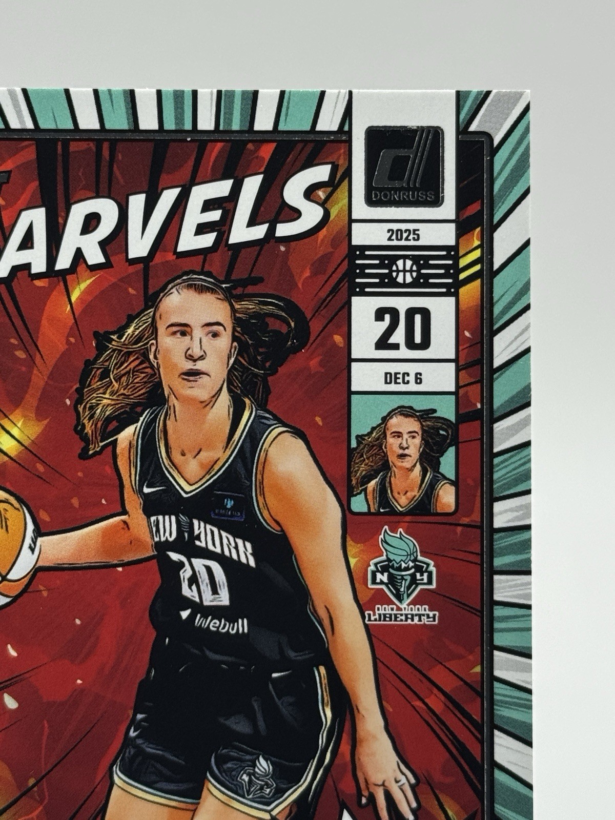 💎 2025 WNBA Panini Donruss – Sabrina Ionescu #7 Net Marvels – NY Liberty