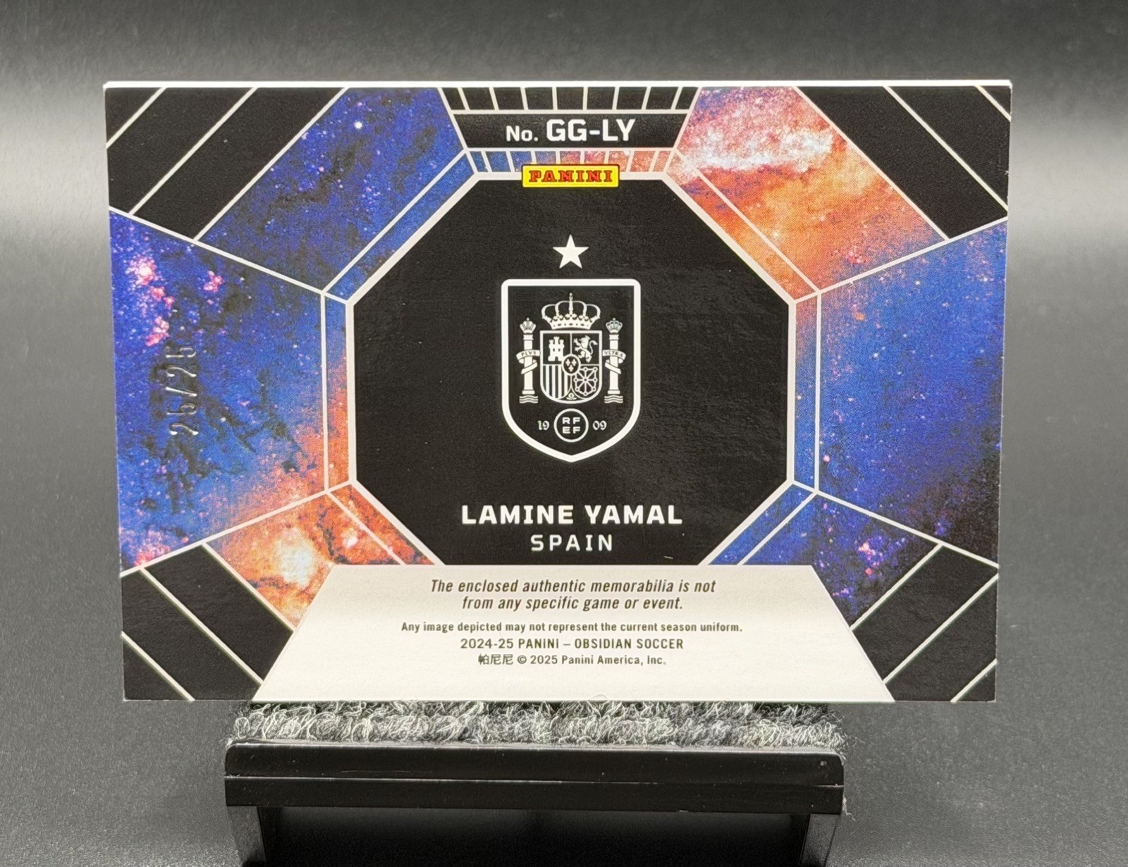 2024-25 Obsidian Lamine Yamal 🇪🇸 ⚽️Galaxy Gear Taiga MEM,SSP#/25,VERY RARE🔥