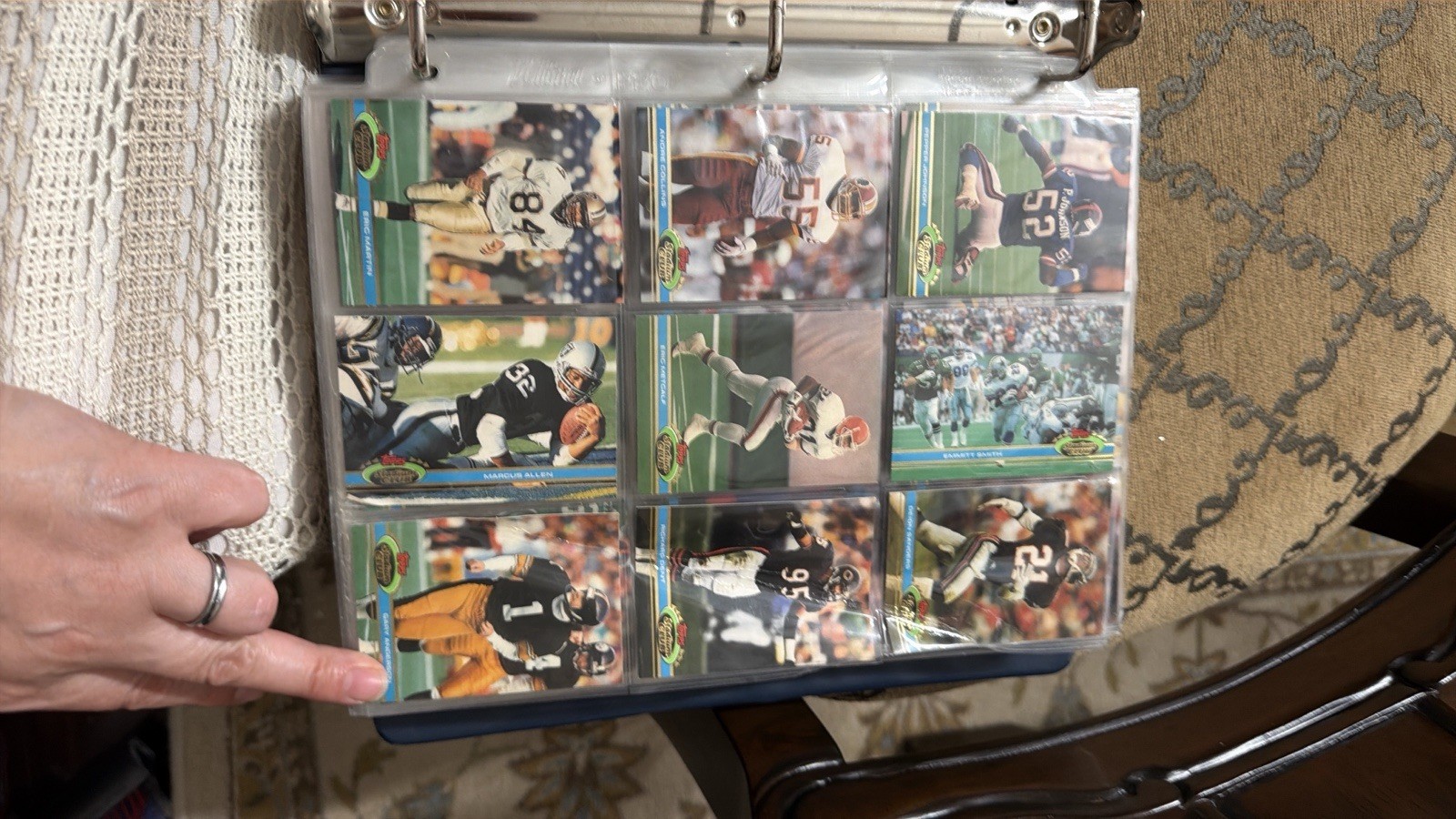 Stadium Club 1991 Blue 3-Ring Binder w/ 9-Pocket Pages Football
