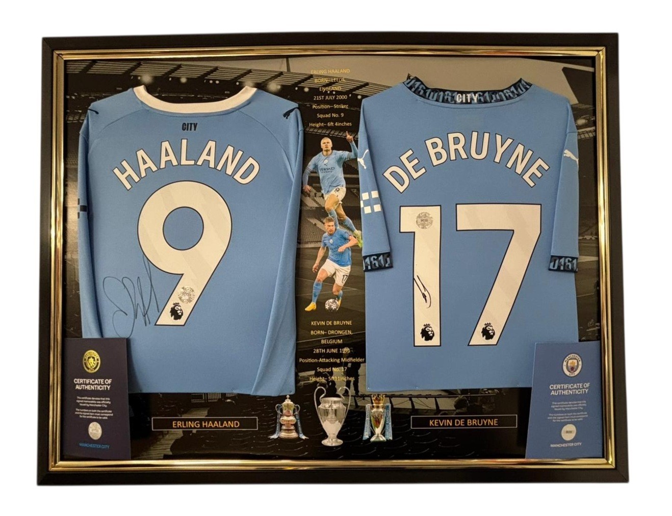 Framed City Erling Haaland Signed Shirt Jersey ** CLUB CERTIFICATE ** RRP£795