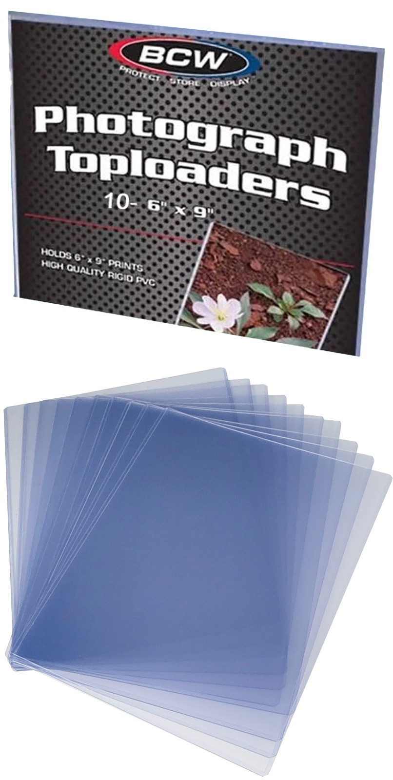 10 BCW 6×9 Toploaders Rigid Card Photo Storage Sleeves Premium Collectibles New