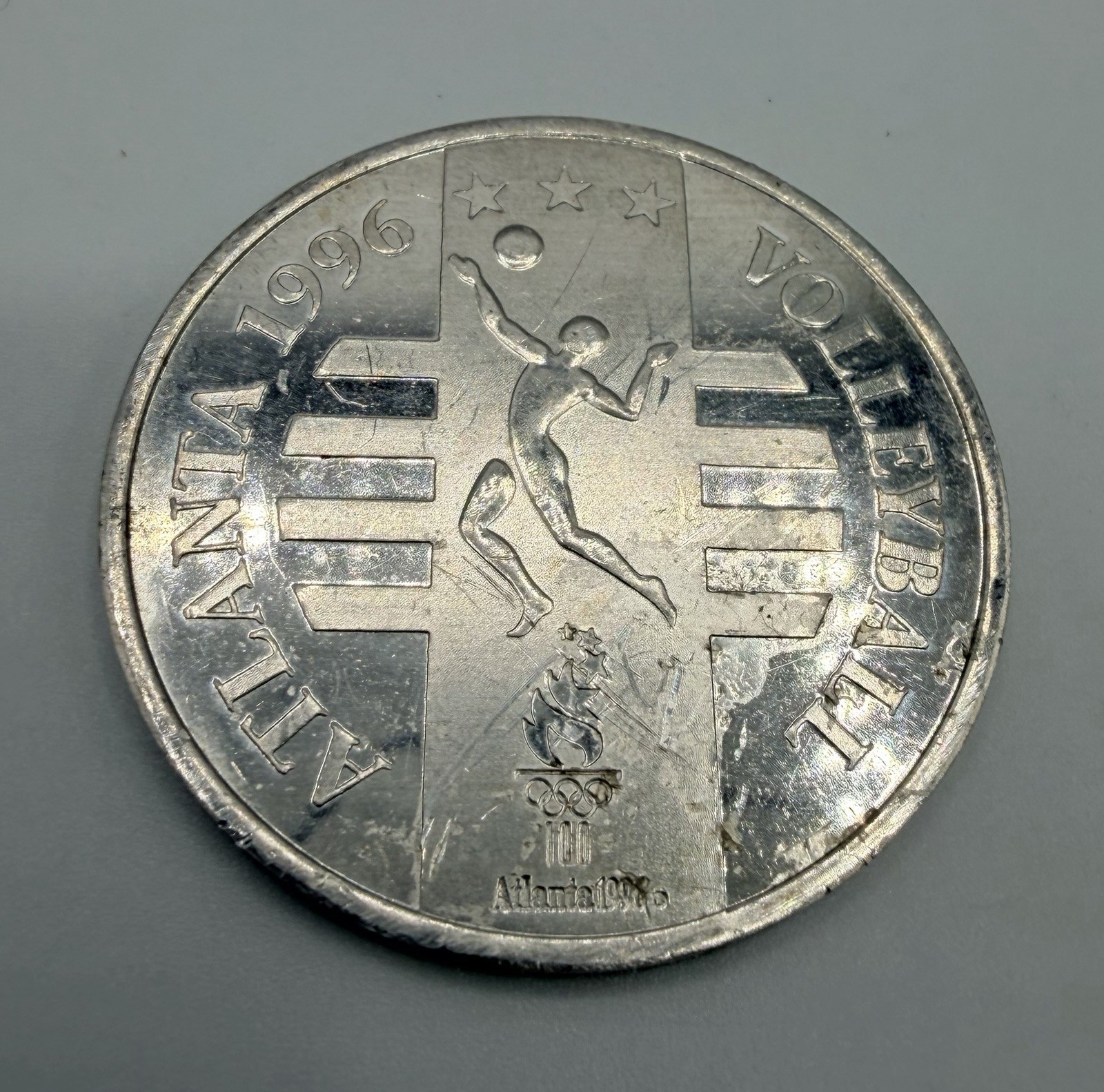 General Mills 1996 Atlanta Olympics Commemorative Sports Medallion Volleyball