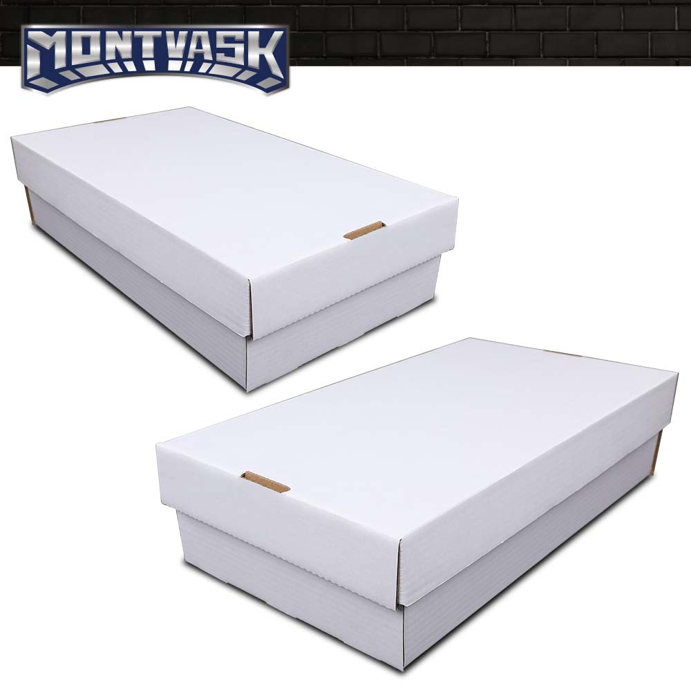 2Pcs 3000 Count Super Shoe Cardboard Trading/Gaming Card Storage Boxes NEW