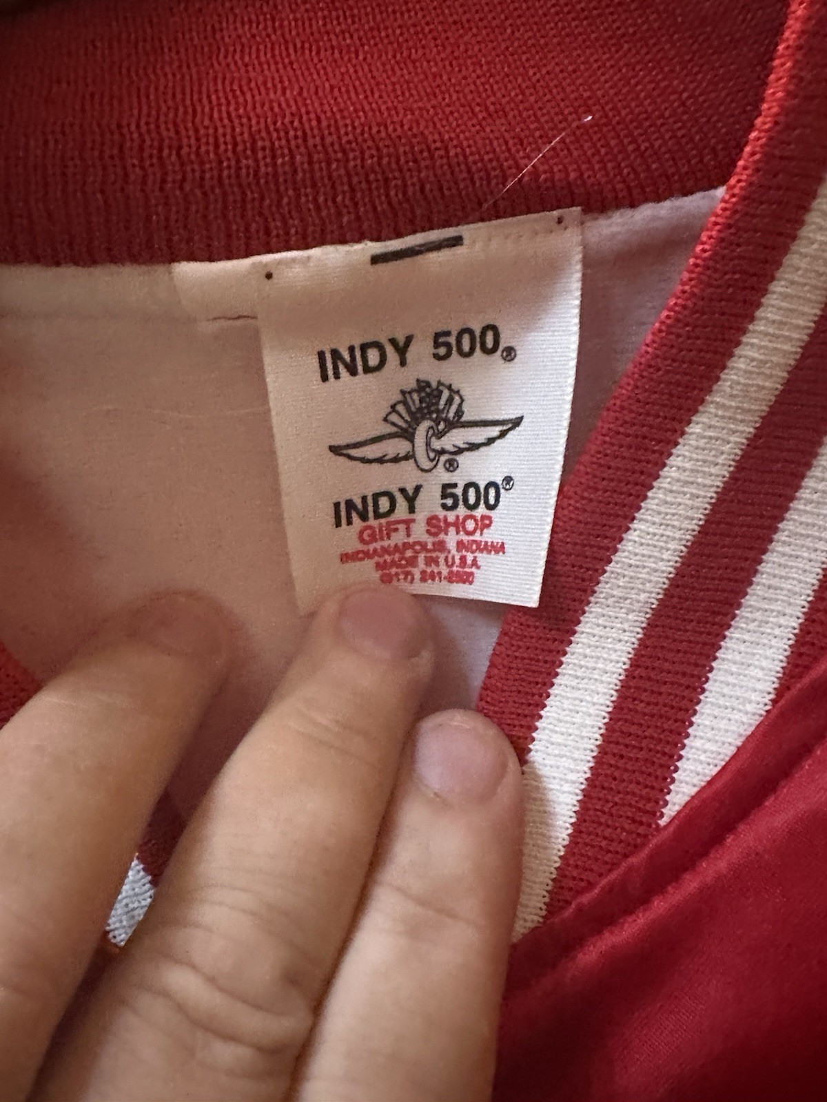 70s/80s Indianapolis 500 IMS Gift Shop Jacket Mens Large with Vintage Patches
