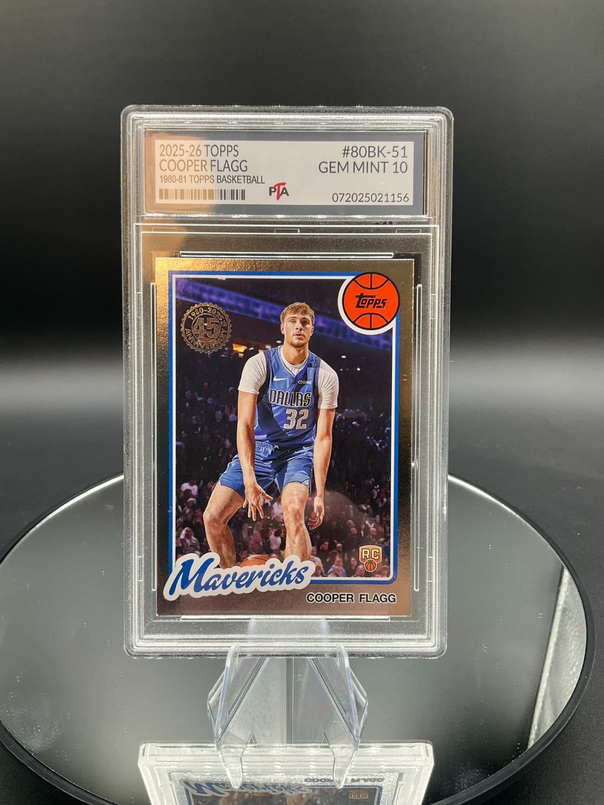 2025-26 Topps Flagship Cooper Flagg 1980-81 Foil Rookie Graded GEM MINT PTA 10🔥