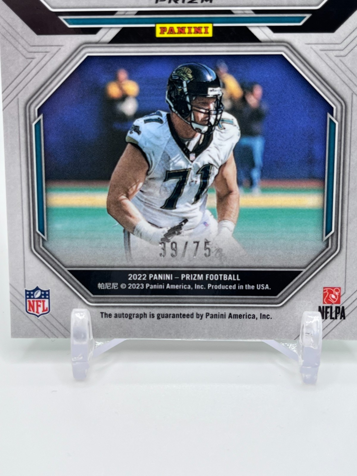 2022 Prizm Football Tony Boselli Sensational Signatures Auto Green Scope /75 HOF