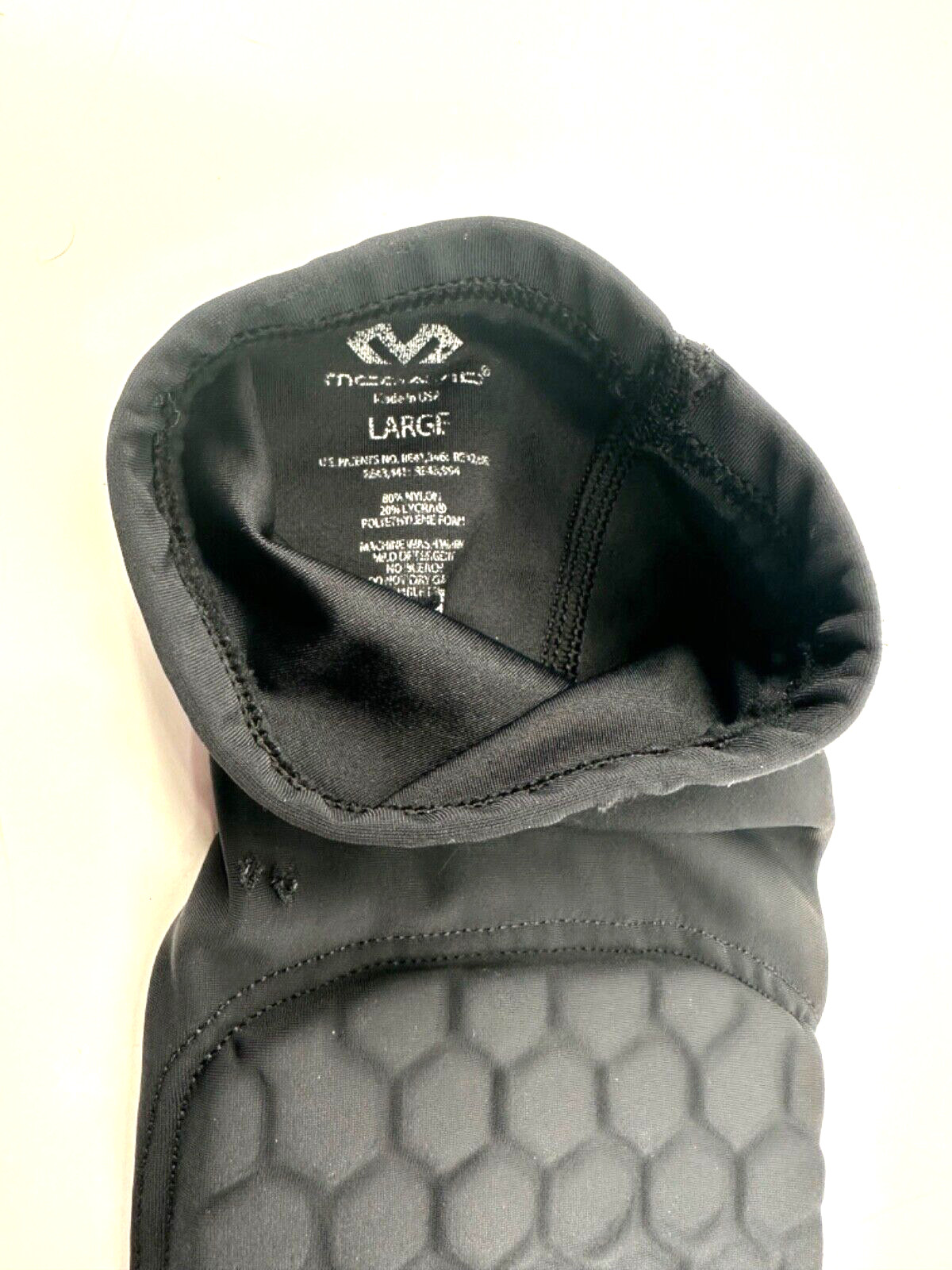 MCDAVID BLACK GAME USED PADDED ELBOW SLEEVE SZ: LARGE