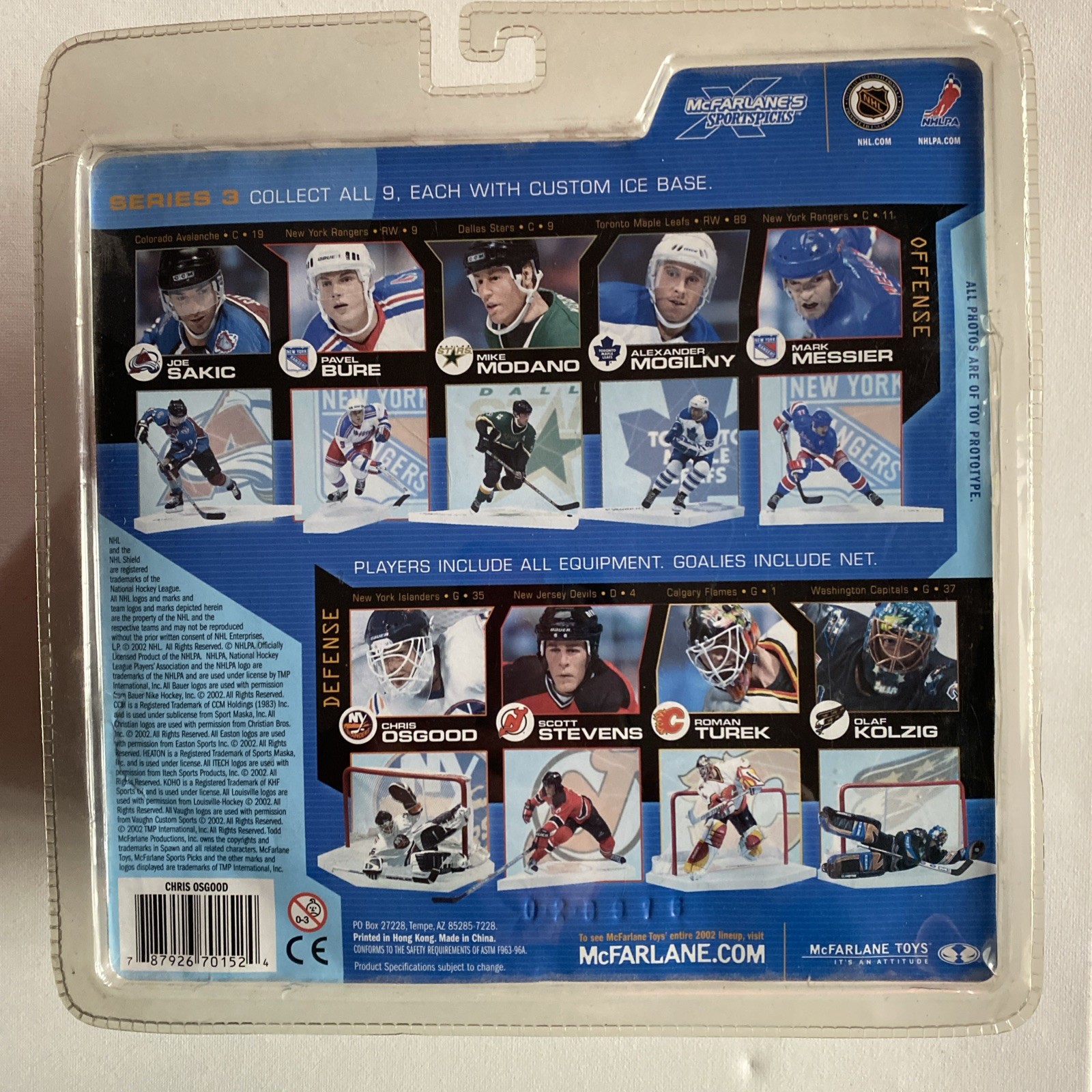 NY Islanders Chris Osgood McFarlane NHL Series 3 Action Figure New 2002