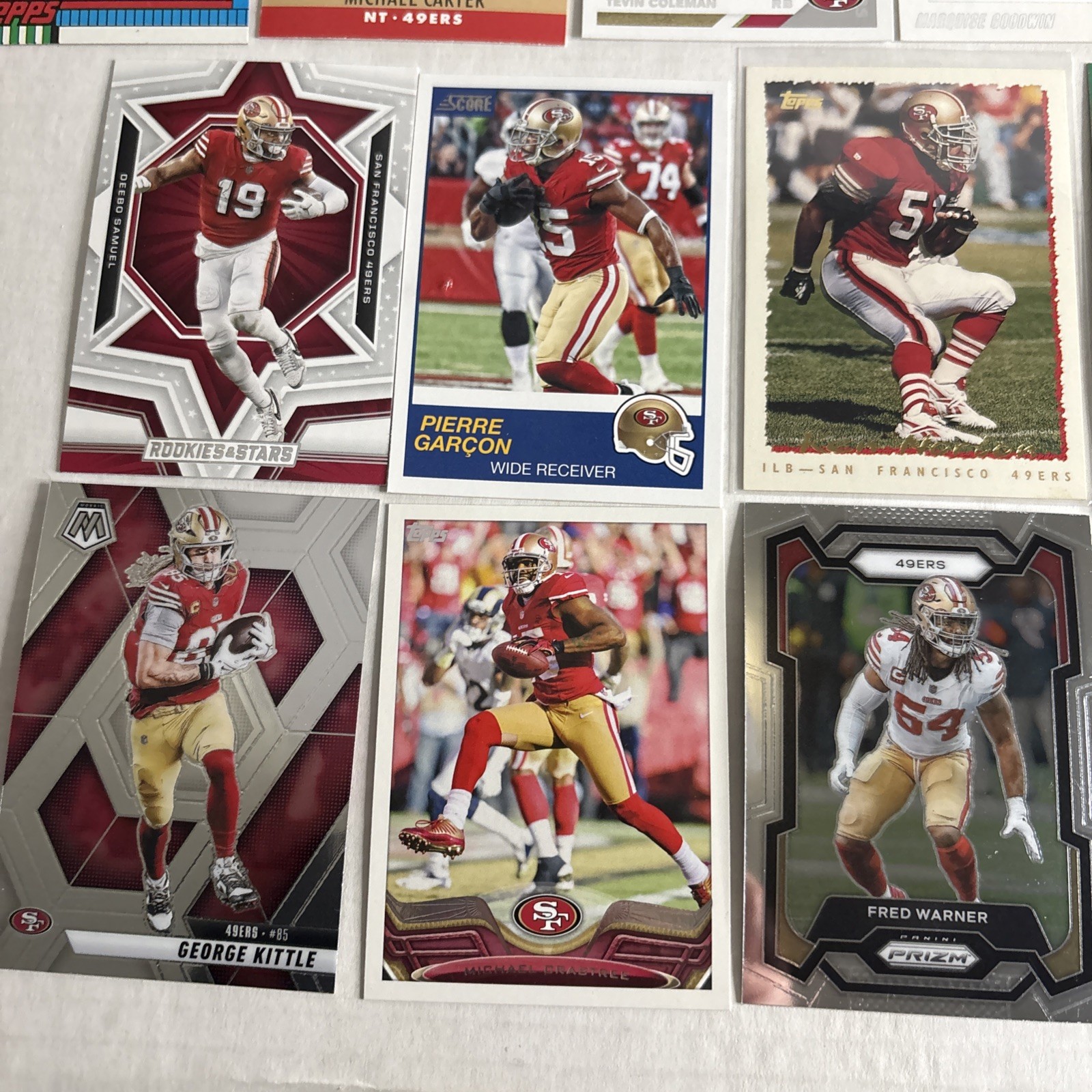 Niners NFL Football Card Lot (50 Cards) Rookies, Stars, Inserts San Francisco 49