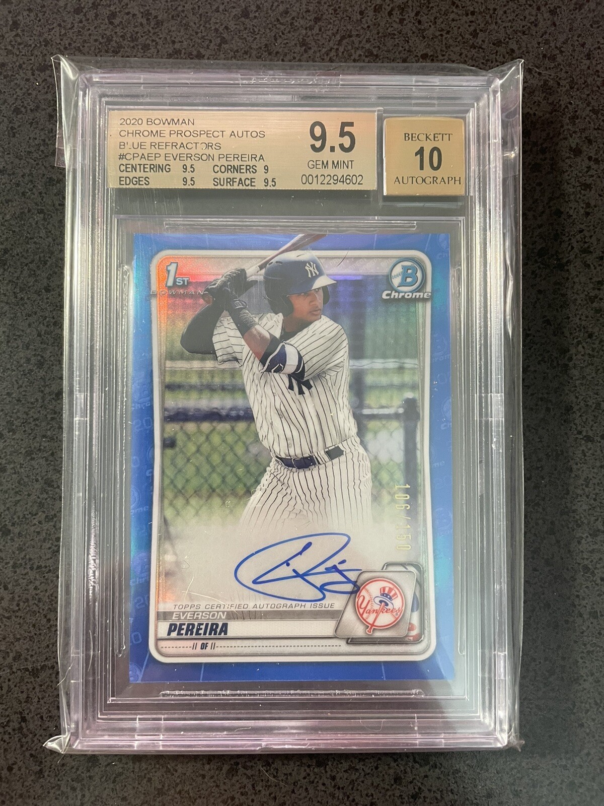 2020 Bowman Chrome Everson Pereira Auto Rainbow lot #/5, /25, /50, and more🔥📈