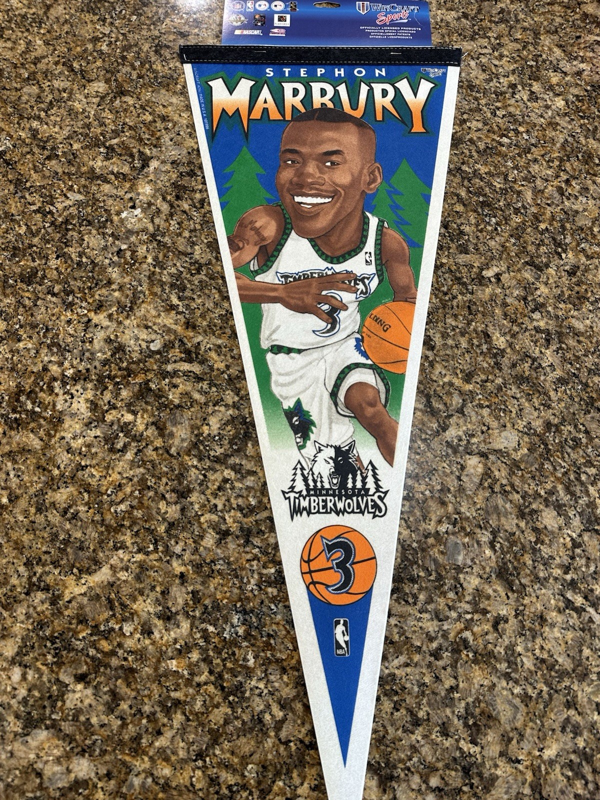 STEPHON MARBURY MINNESOTA TIMBERWOLVES NBA BASKETBALL PENNANT *See Details*