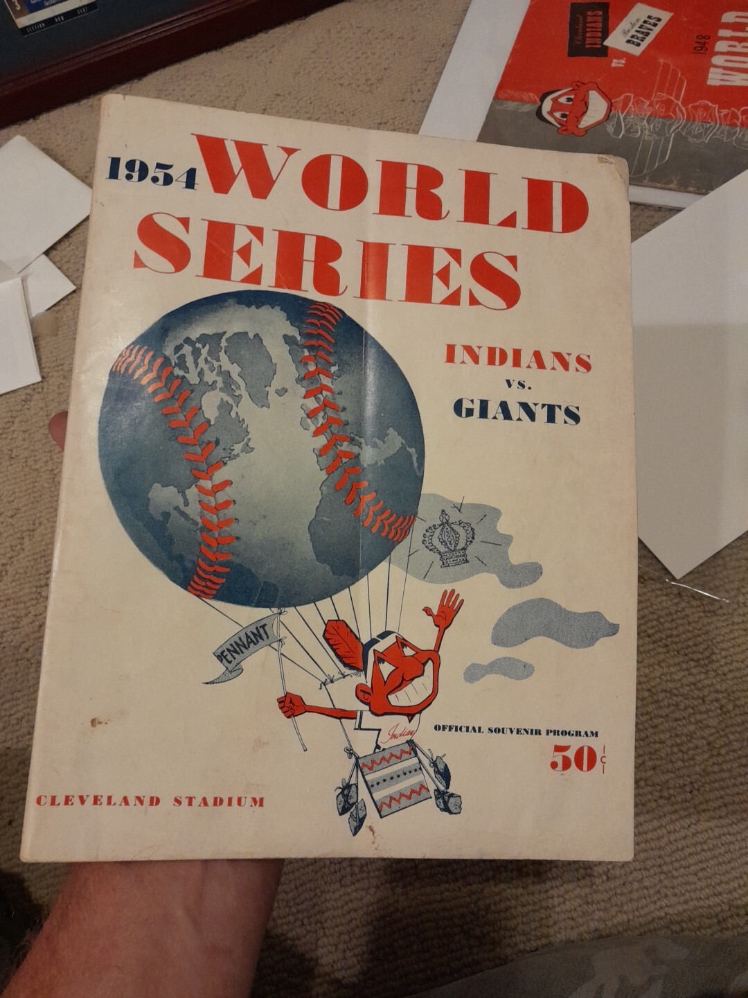 1948,1954 World Series Programs, 1955 Picture/Record Book. Sold As A Lot.