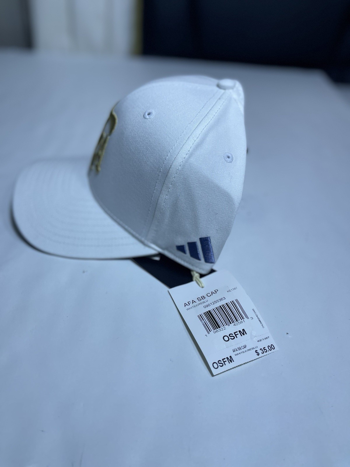 Adidas Argentina Football Men’s SnapBack Hat AFA Soccer White One Size New