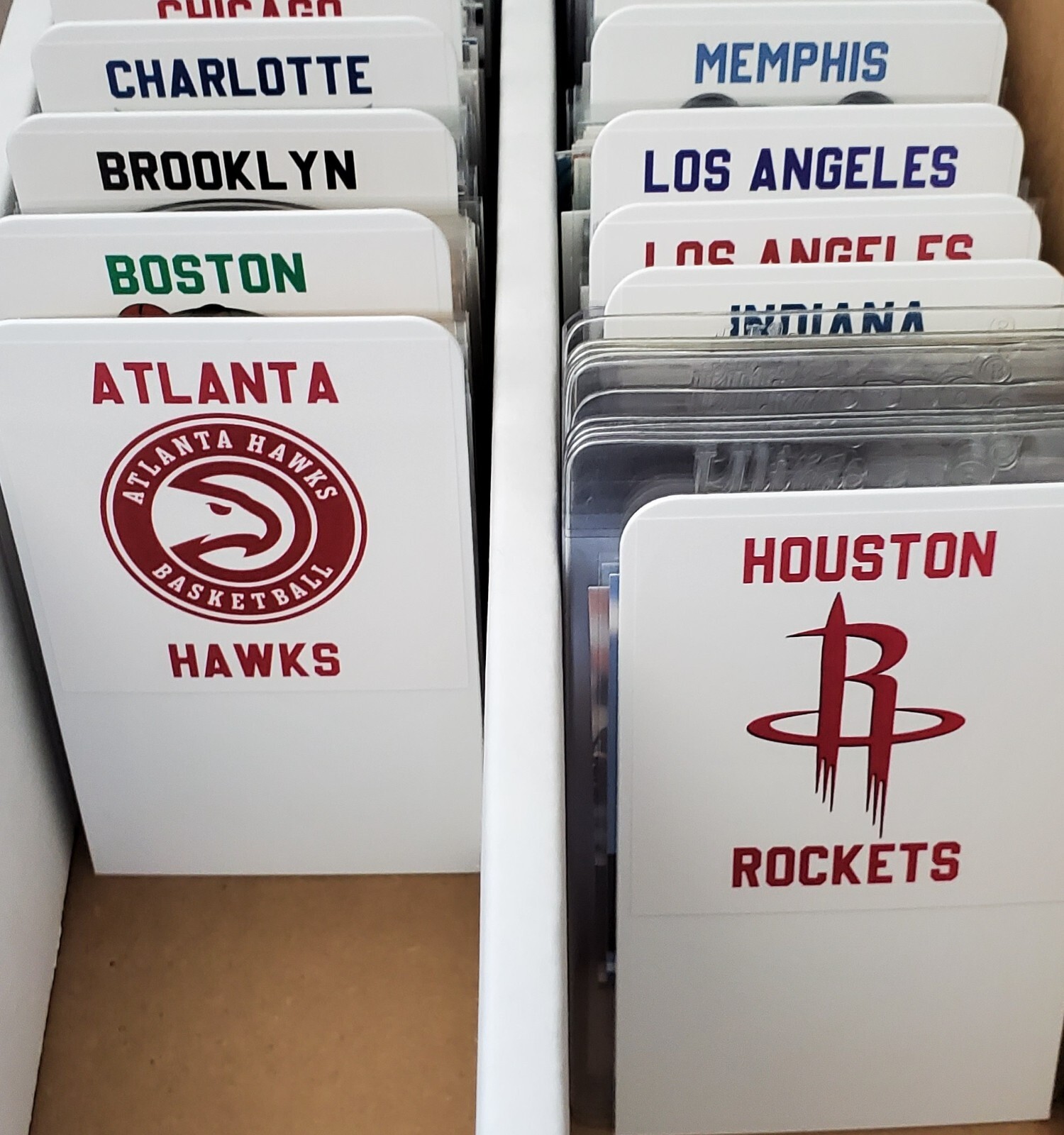 30 TALL Sports Card Dividers with FREE Custom NBA Team Logo Labels