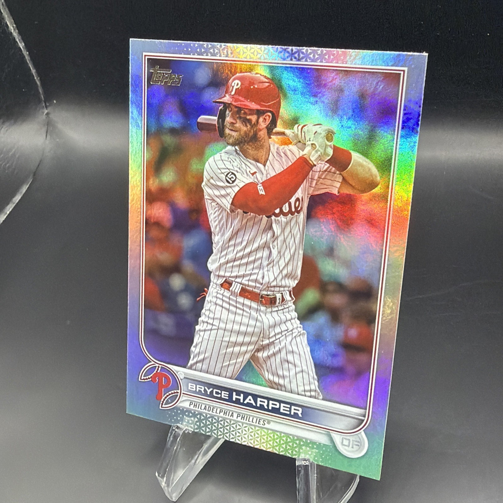 2022 Topps #250 Bryce Harper Rainbow Foil Philadelphia Phillies