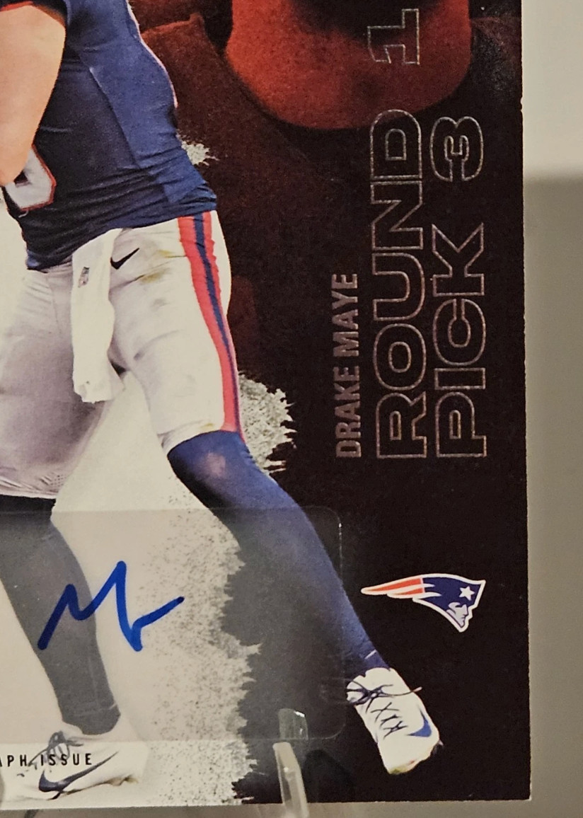 Drake Maye 2025 Topps Signature Class Autograph Round 1 Pick 3