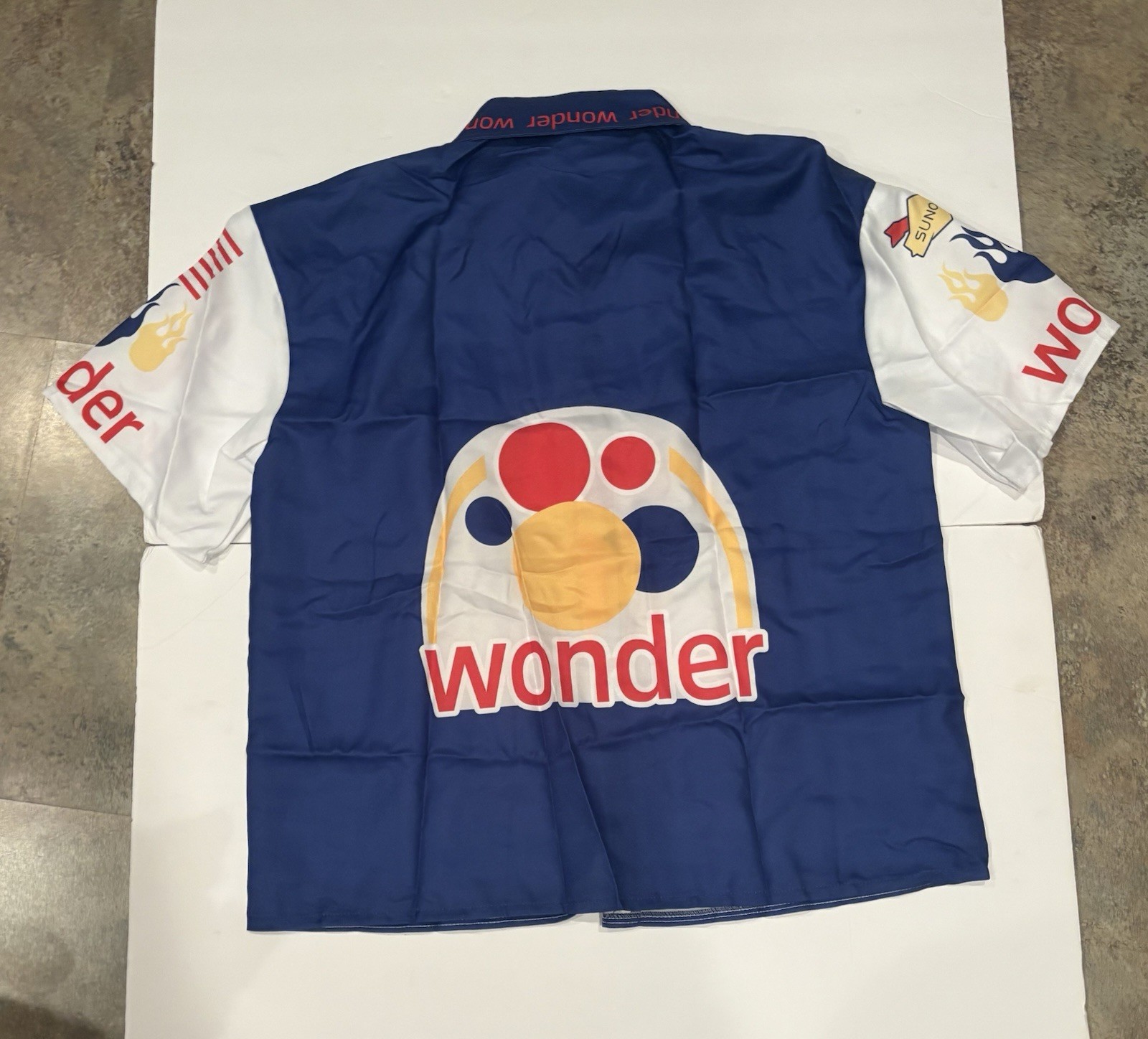 Wonder Bread Ricky Bobby Replica Pit Crew Racing Shirt Jersey Large NASCAR L