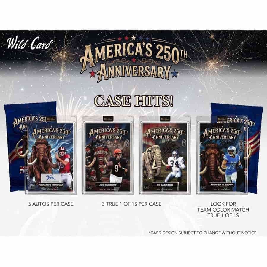 2026 Wild Card America’s 250th Anniversary Mammoth Football Sealed 26WCFA250THM